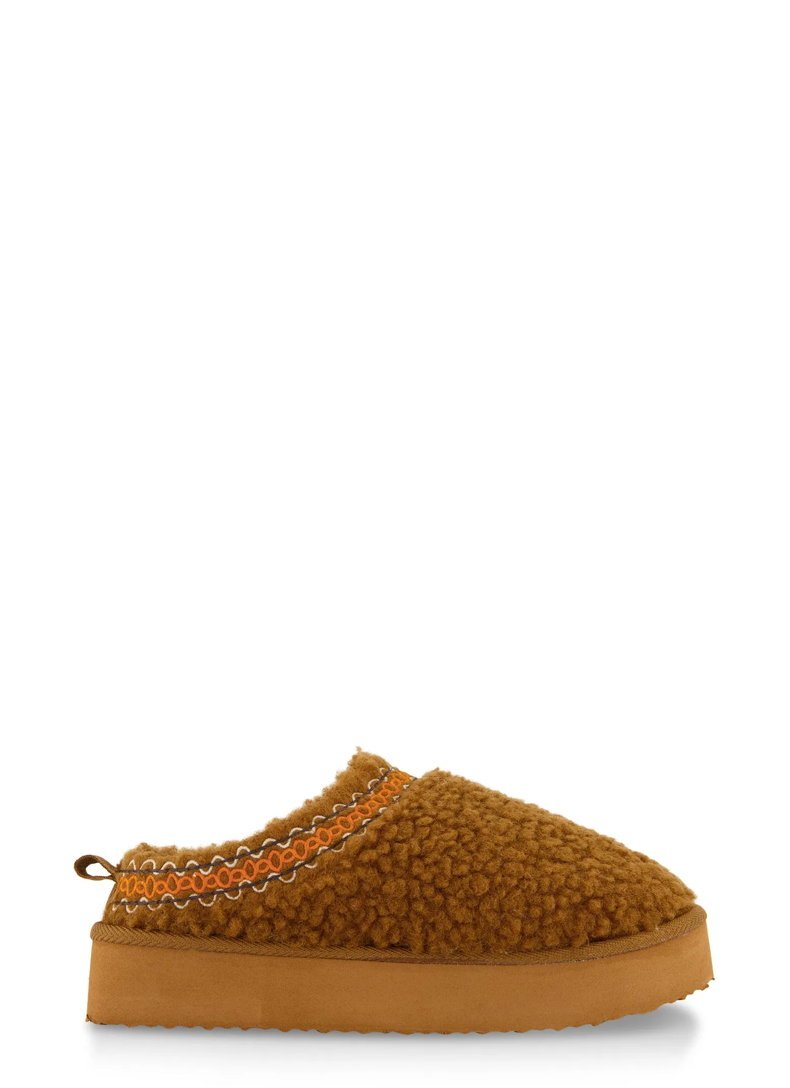 Sherpa Embroidered Detail Platform Clogs sold by Rainbow product image thumbnail 2