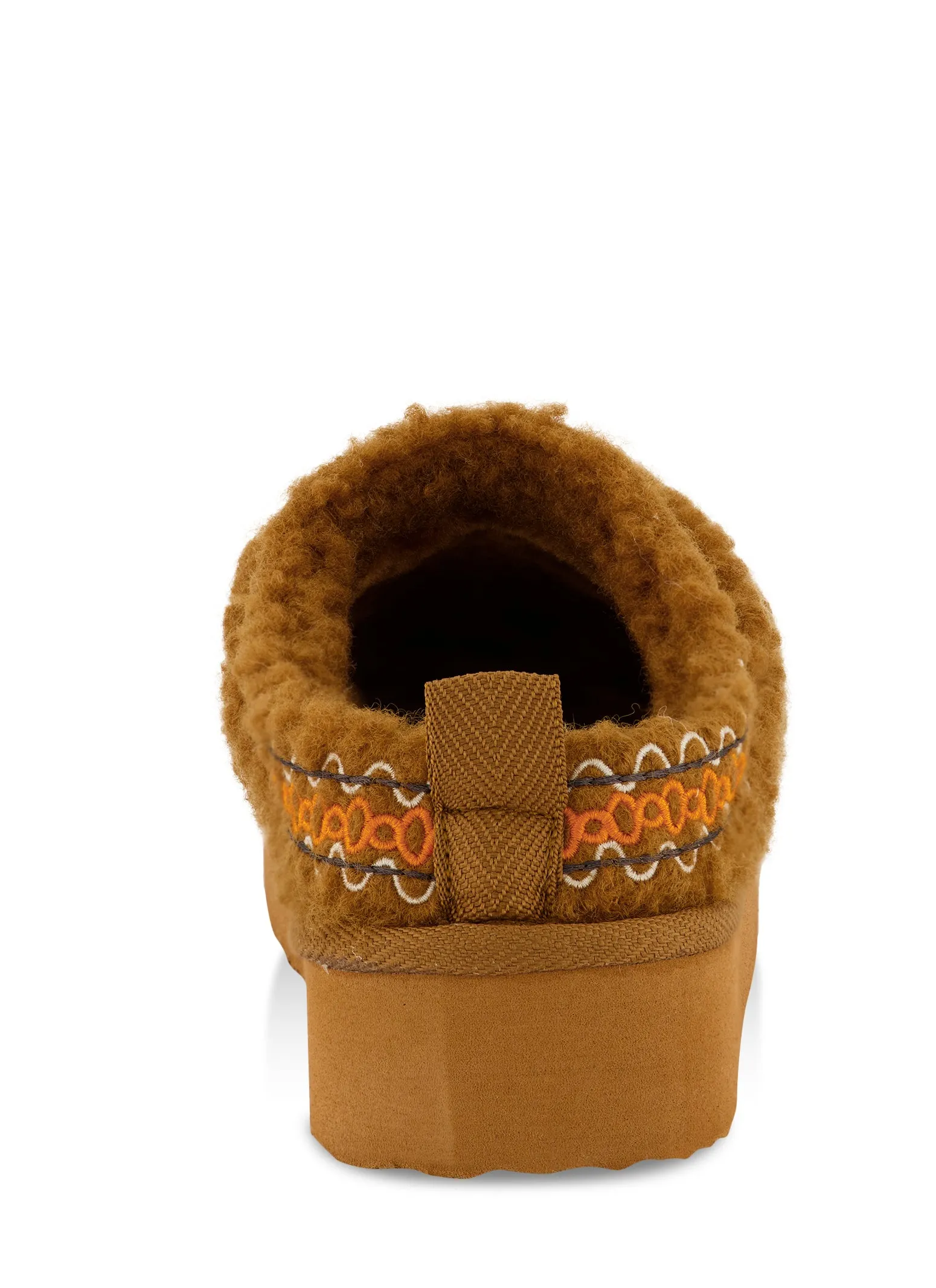 Sherpa Embroidered Detail Platform Clogs sold by Rainbow product image thumbnail 3