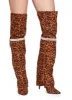 Rhinestone Lock Fold Over the Knee Boots sold by Rainbow