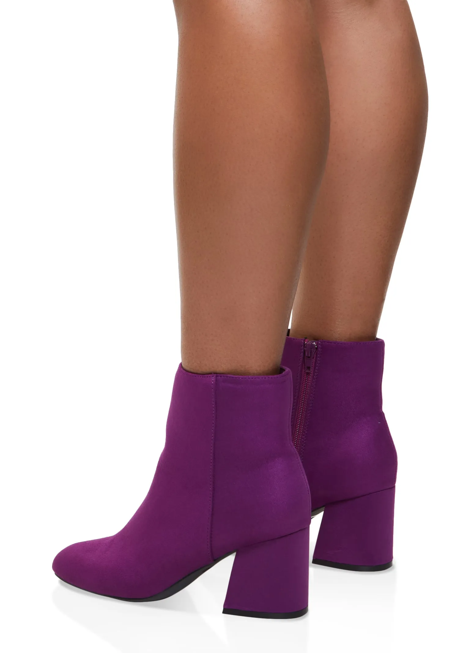 Round Toe Mid Block Heel Booties sold by Rainbow product image thumbnail 3