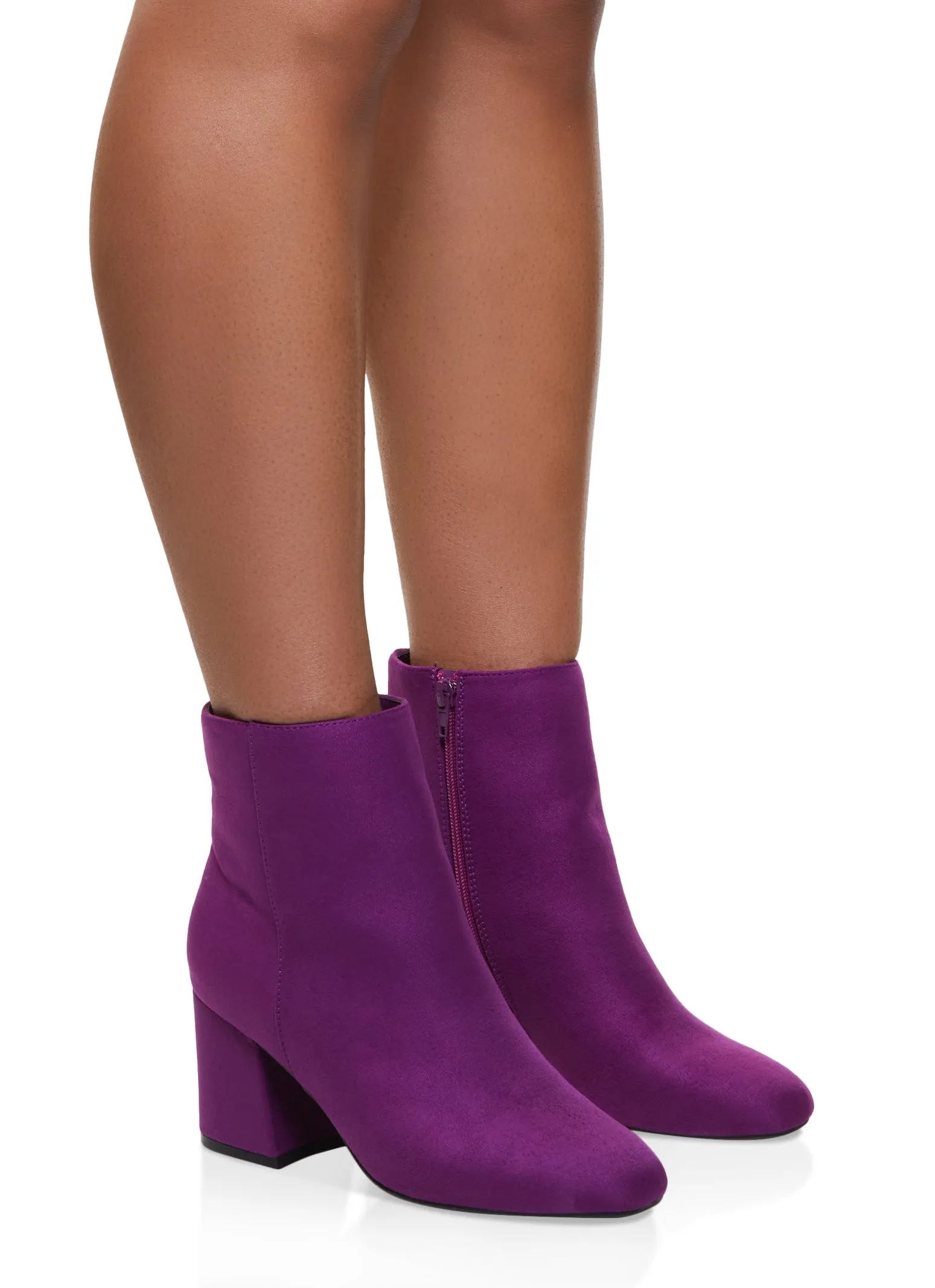 Round Toe Mid Block Heel Booties sold by Rainbow product image thumbnail 2