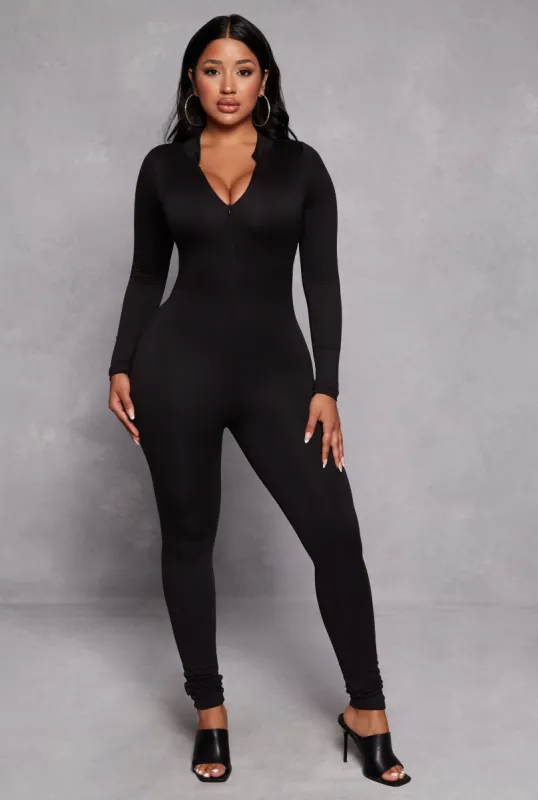 Zip Front Long Sleeve Catsuit sold by Rainbow