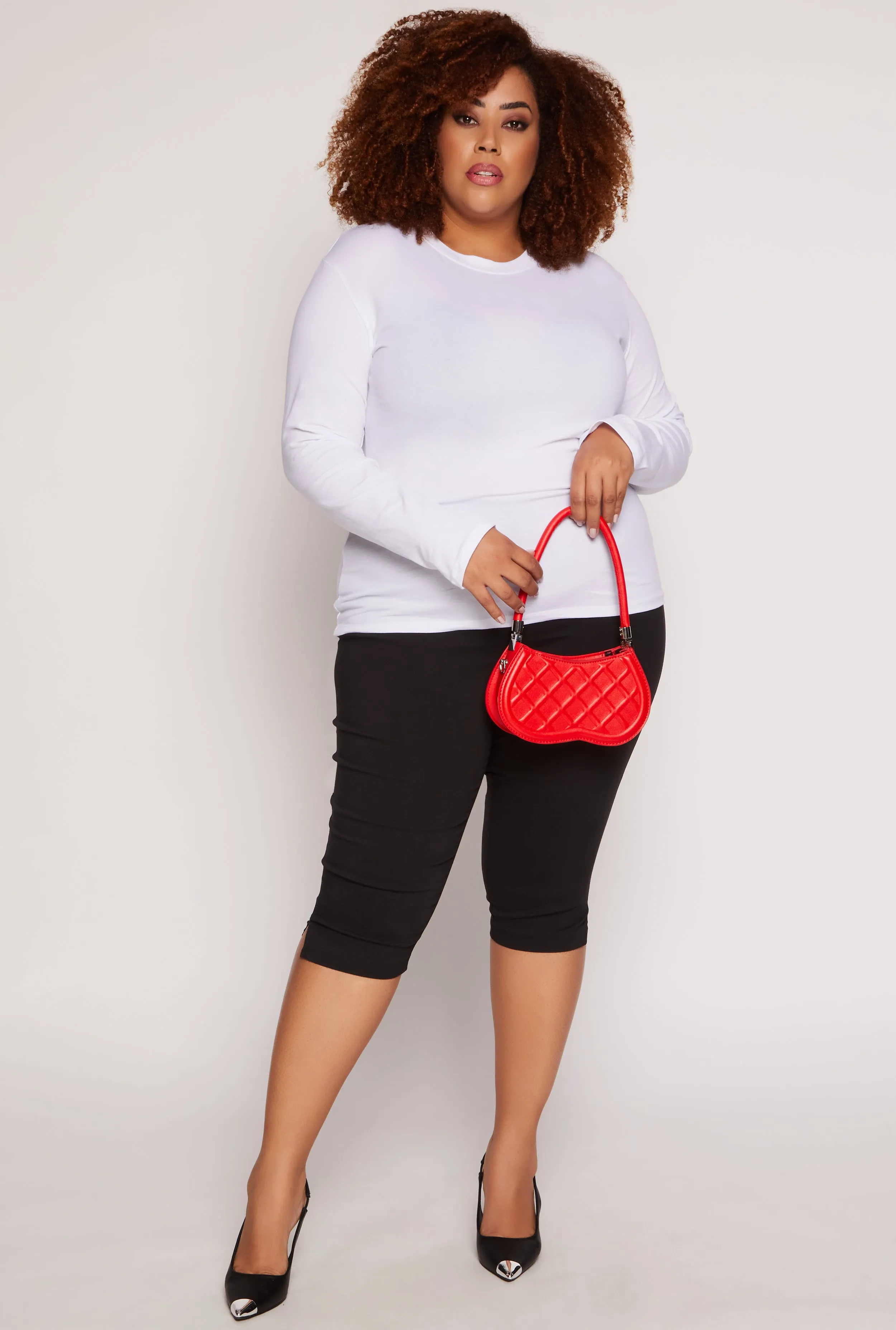 Plus Size Long Sleeve Crew Neck Tee sold by Rainbow product image thumbnail 2