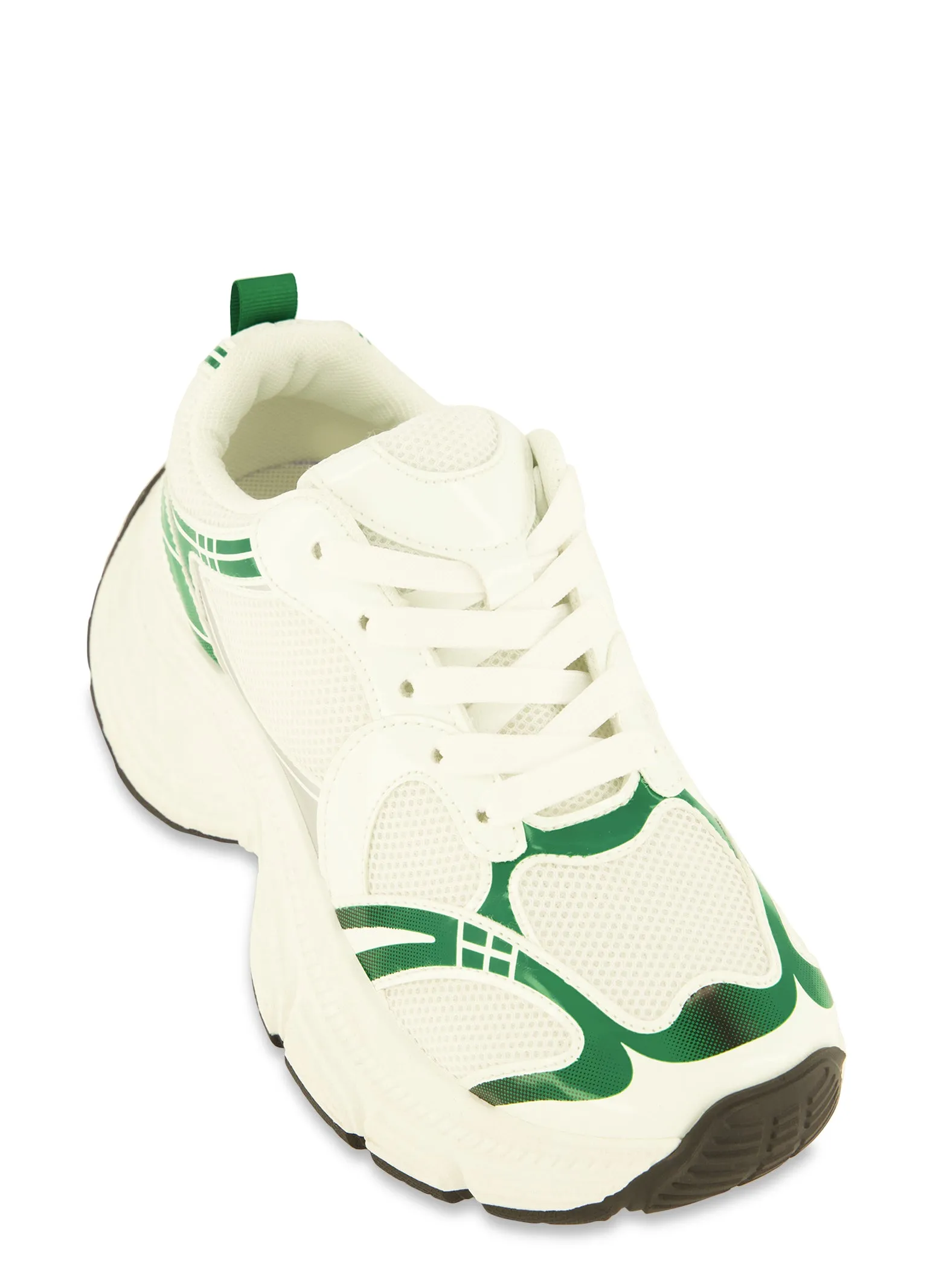 Chunky Sole Contrast Lace Up Sneakers sold by Rainbow