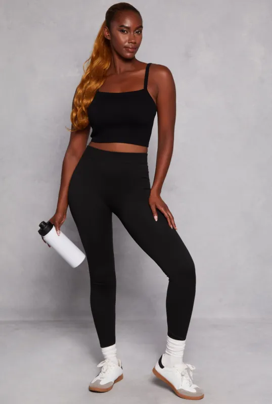 Basic French Terry High Waist Leggings sold by Rainbow