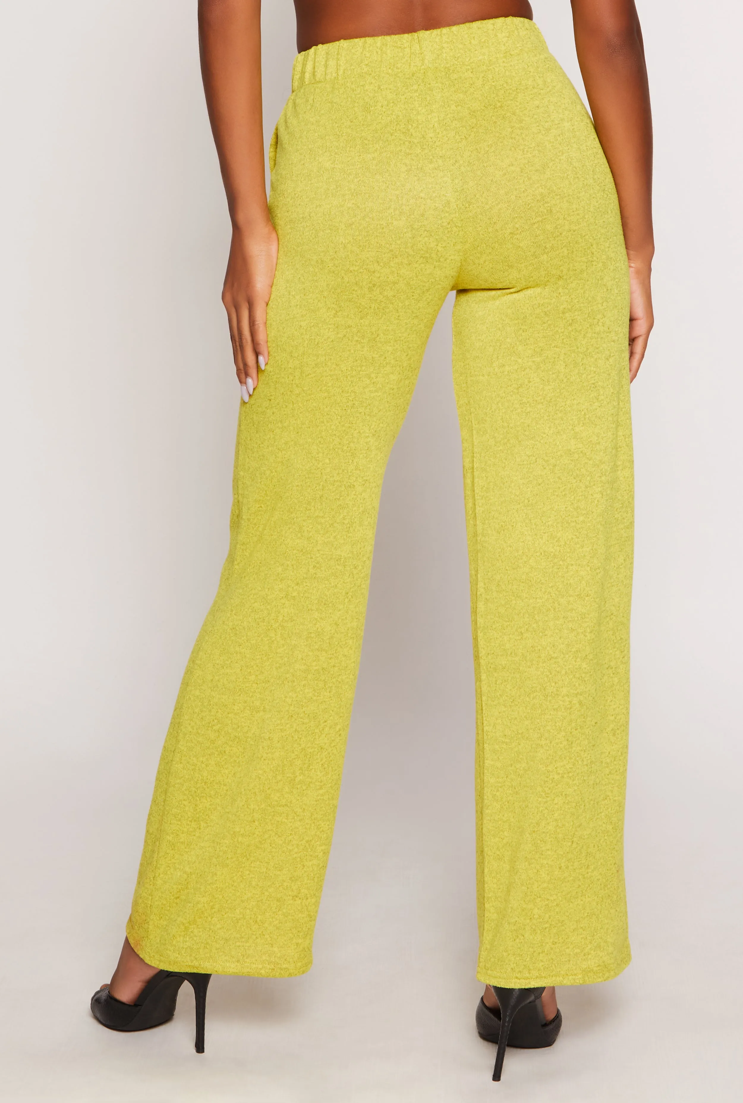 Brushed Knit High Waisted Wide Leg Pants sold by Rainbow product image thumbnail 3