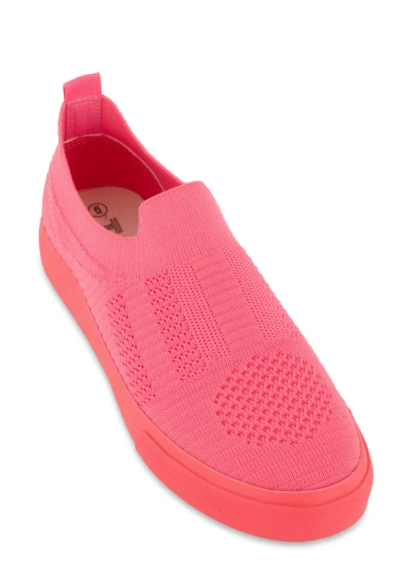 Textured Knit Low Top Slip On Sneakers sold by Rainbow