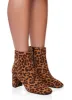 Side Zip Mid Block Heel Booties sold by Rainbow