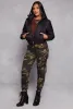 Nylon Zip Front Cropped Puffer Jacket sold by Rainbow