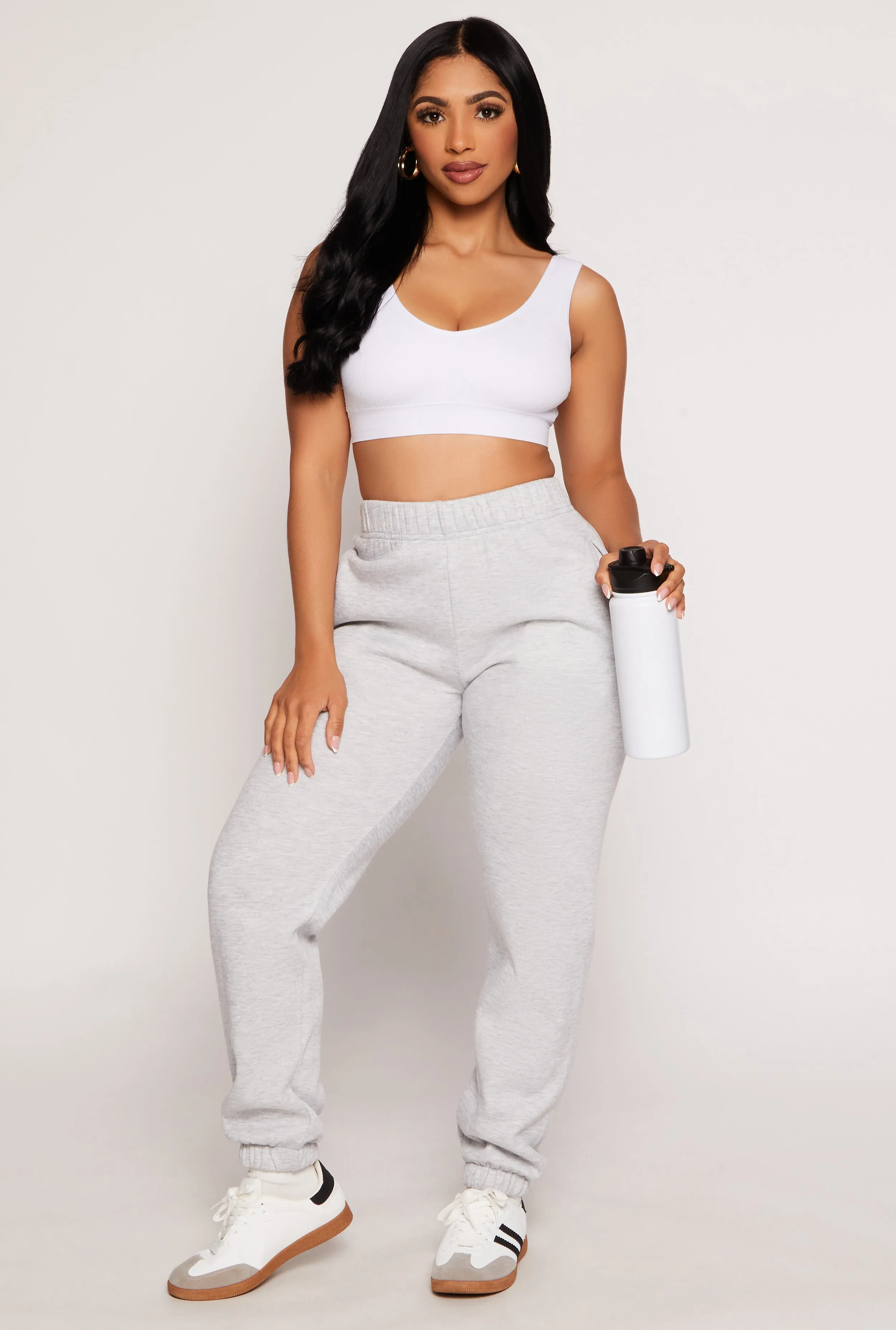 Basic Fleece High Waisted Joggers sold by Rainbow