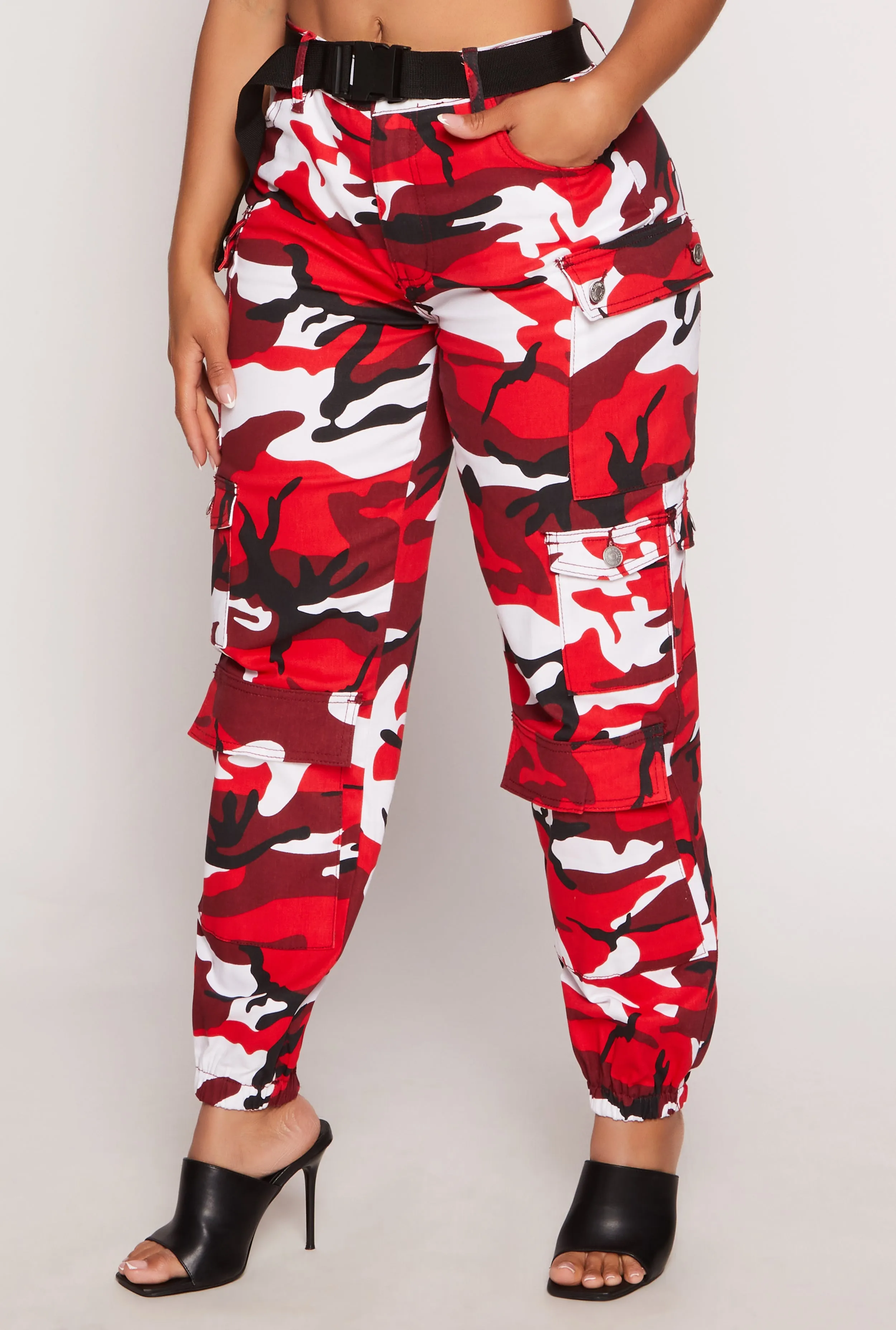 Almost Famous Belted Cargo Pocket Joggers sold by Rainbow product image thumbnail 2