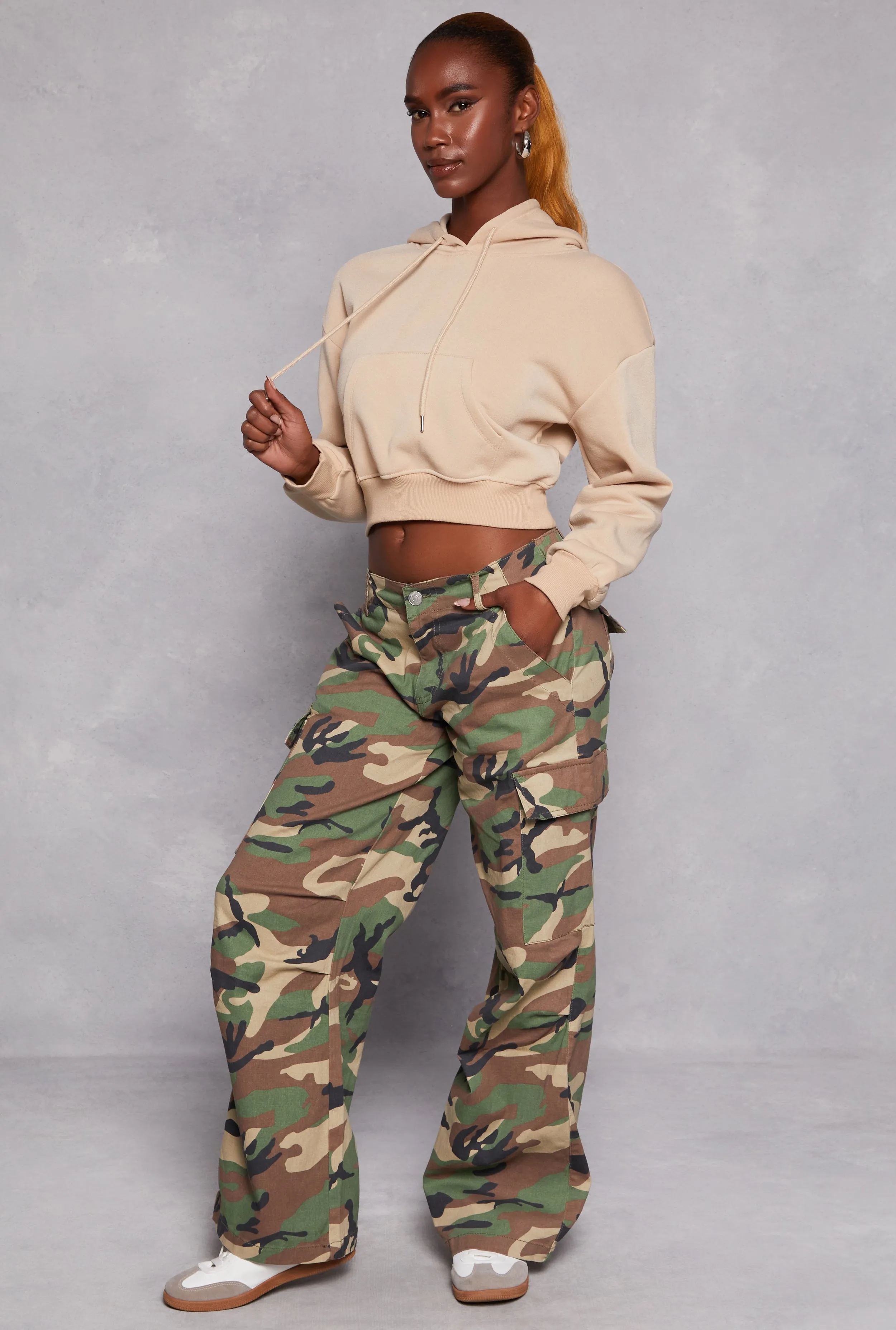 Pullover Cropped Hoodie sold by Rainbow product image thumbnail 2