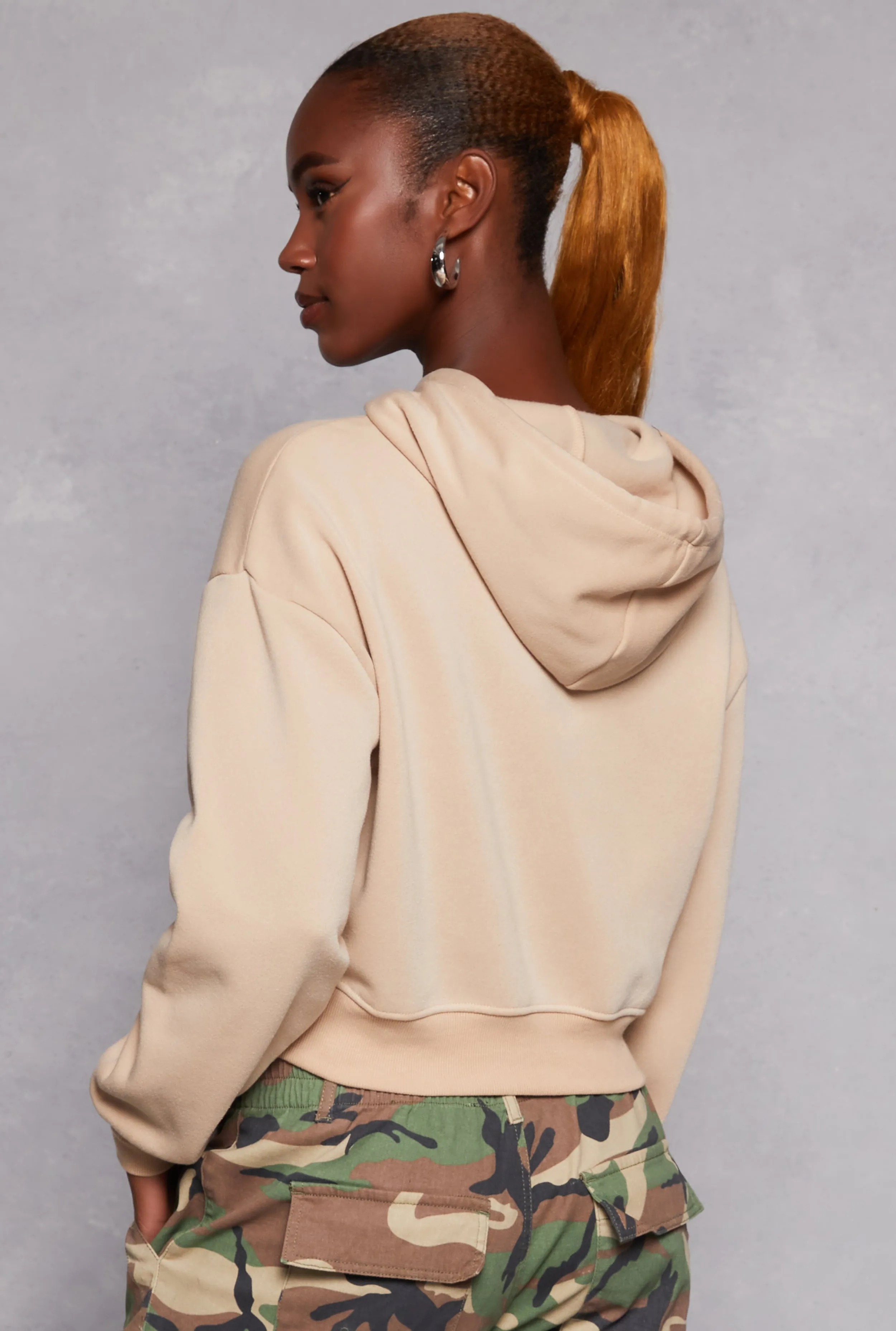 Pullover Cropped Hoodie sold by Rainbow product image thumbnail 3