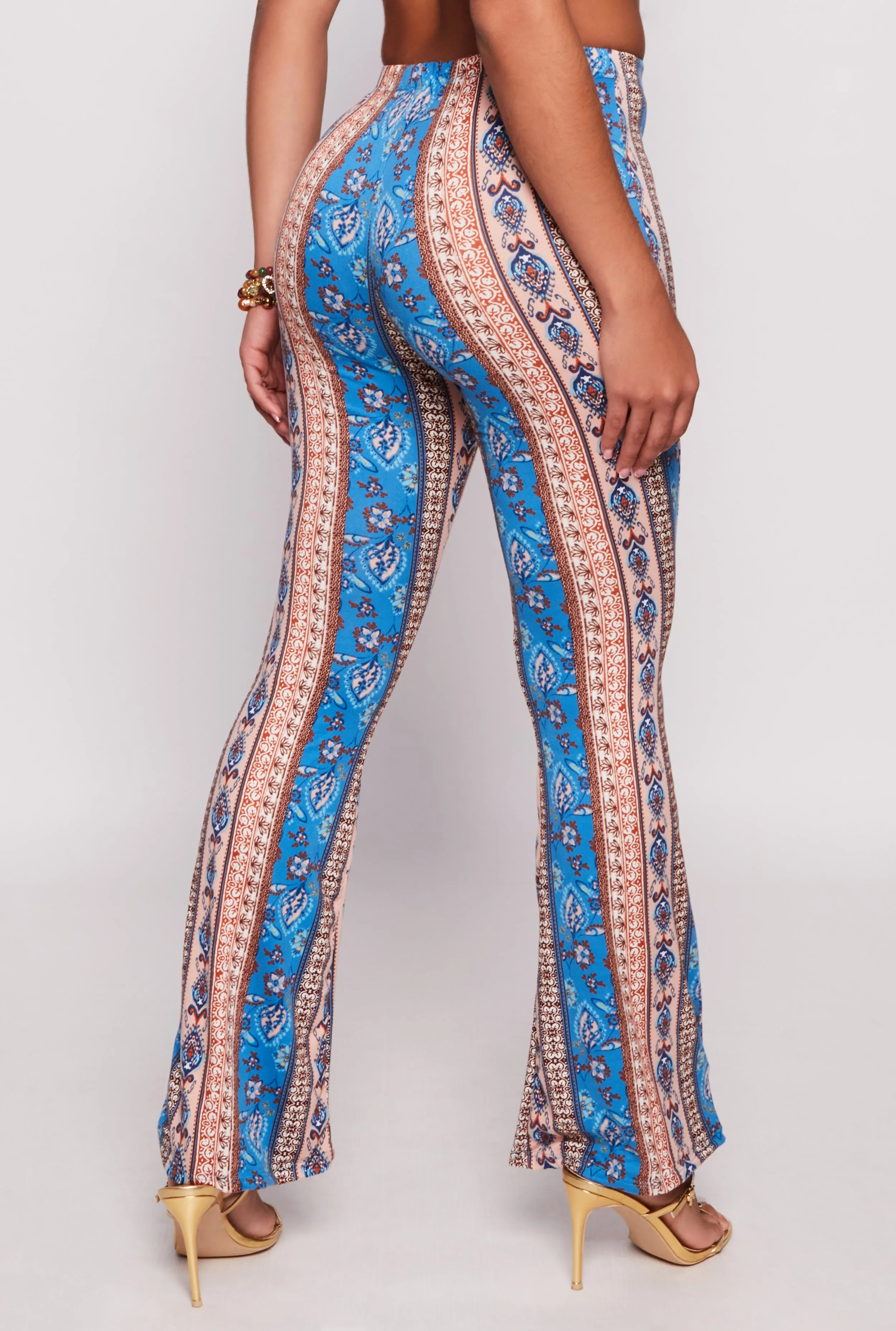 Boho Border Print Flared Pants sold by Rainbow product image thumbnail 3