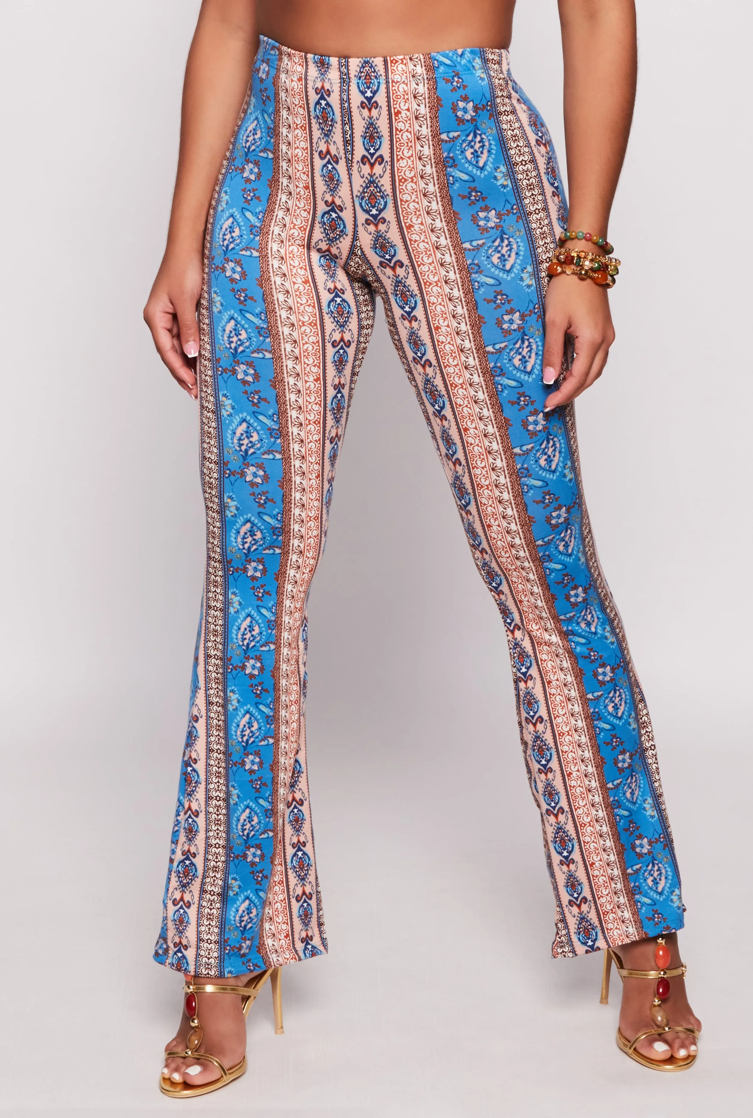 Boho Border Print Flared Pants sold by Rainbow product image thumbnail 2