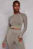 Seamless Long Sleeve Active Crop Top sold by Rainbow