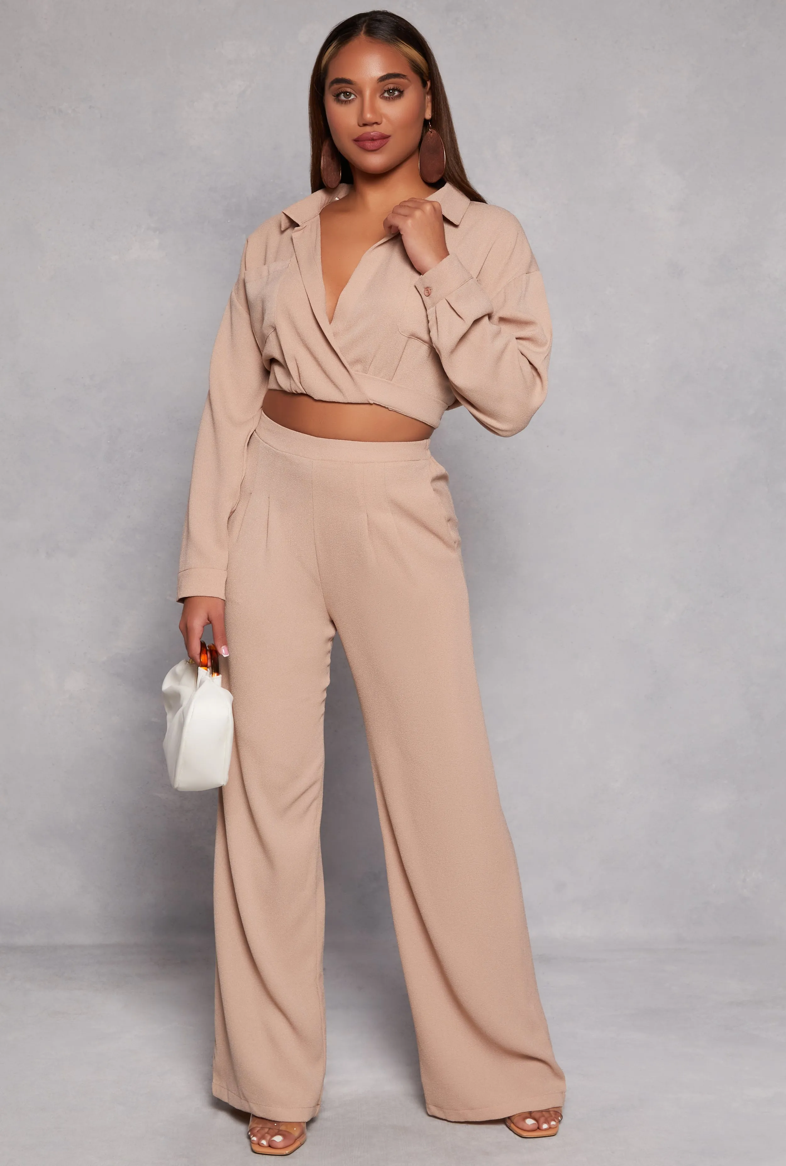 Twist Front Cropped Shirt sold by Rainbow product image thumbnail 2