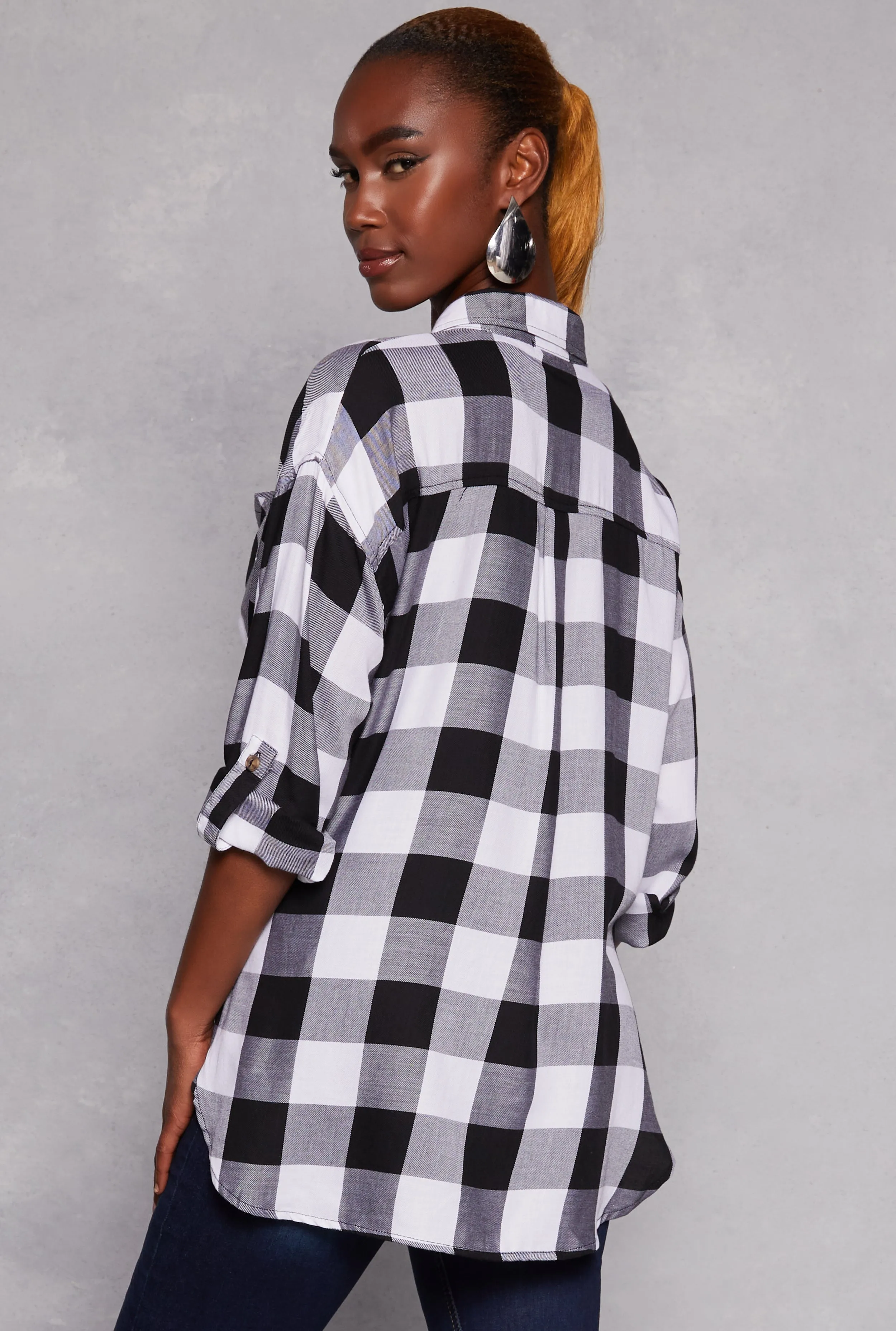 Buffalo Plaid Tunic Shirt sold by Rainbow product image thumbnail 3