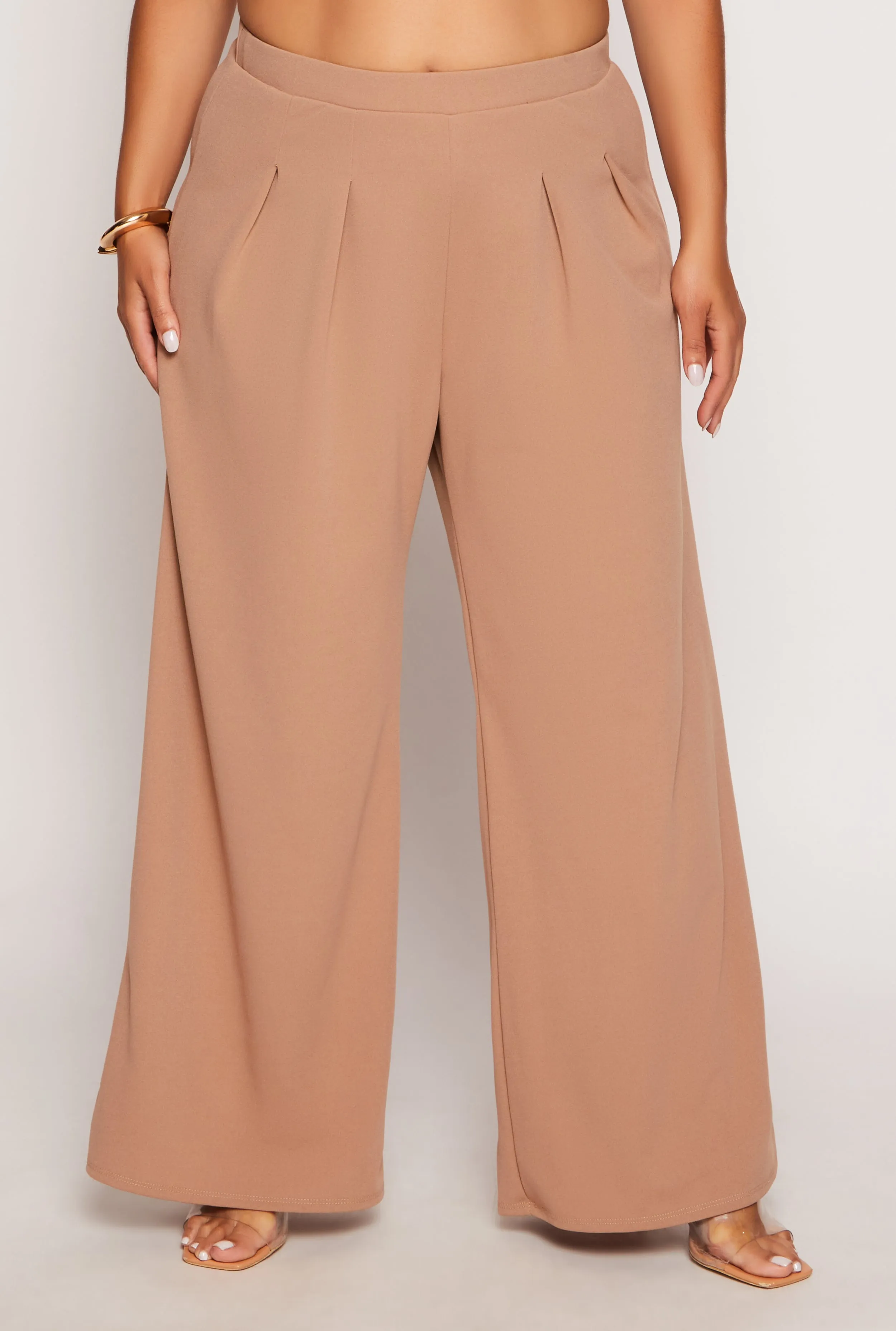 Plus Size High Waist Wide Leg Dress Pants sold by Rainbow product image thumbnail 2