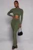 O Ring Ribbed Knit Crop Top sold by Rainbow