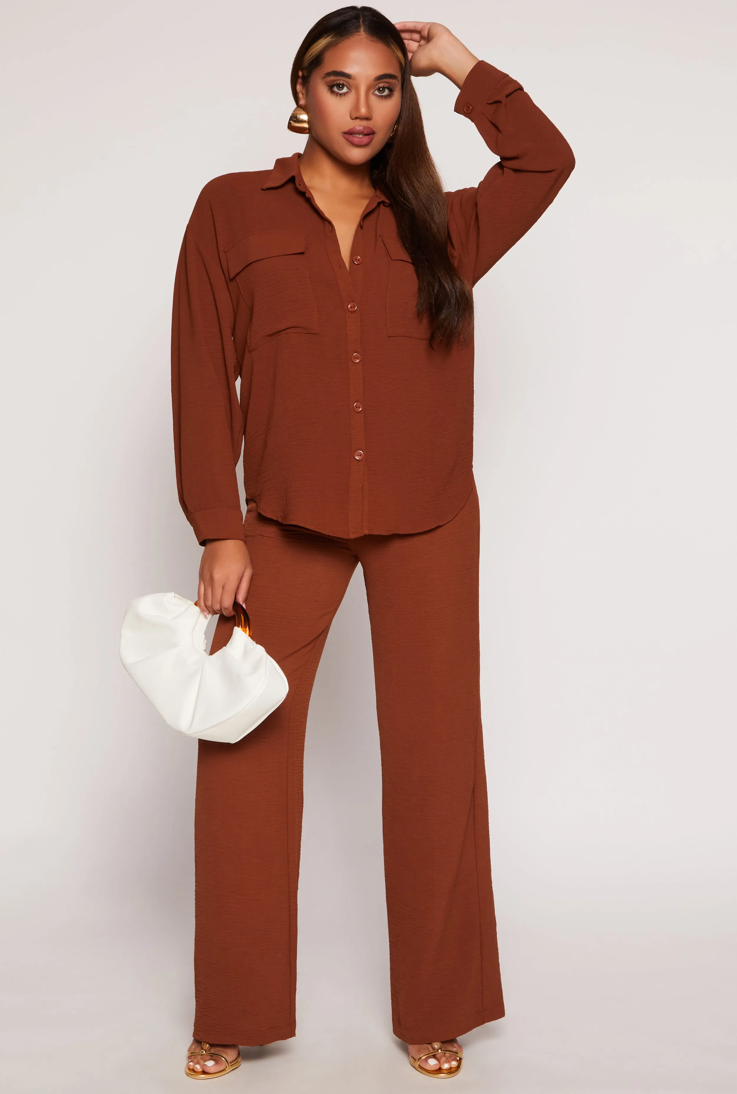 Airy Button Front Shirt sold by Rainbow product image thumbnail 2