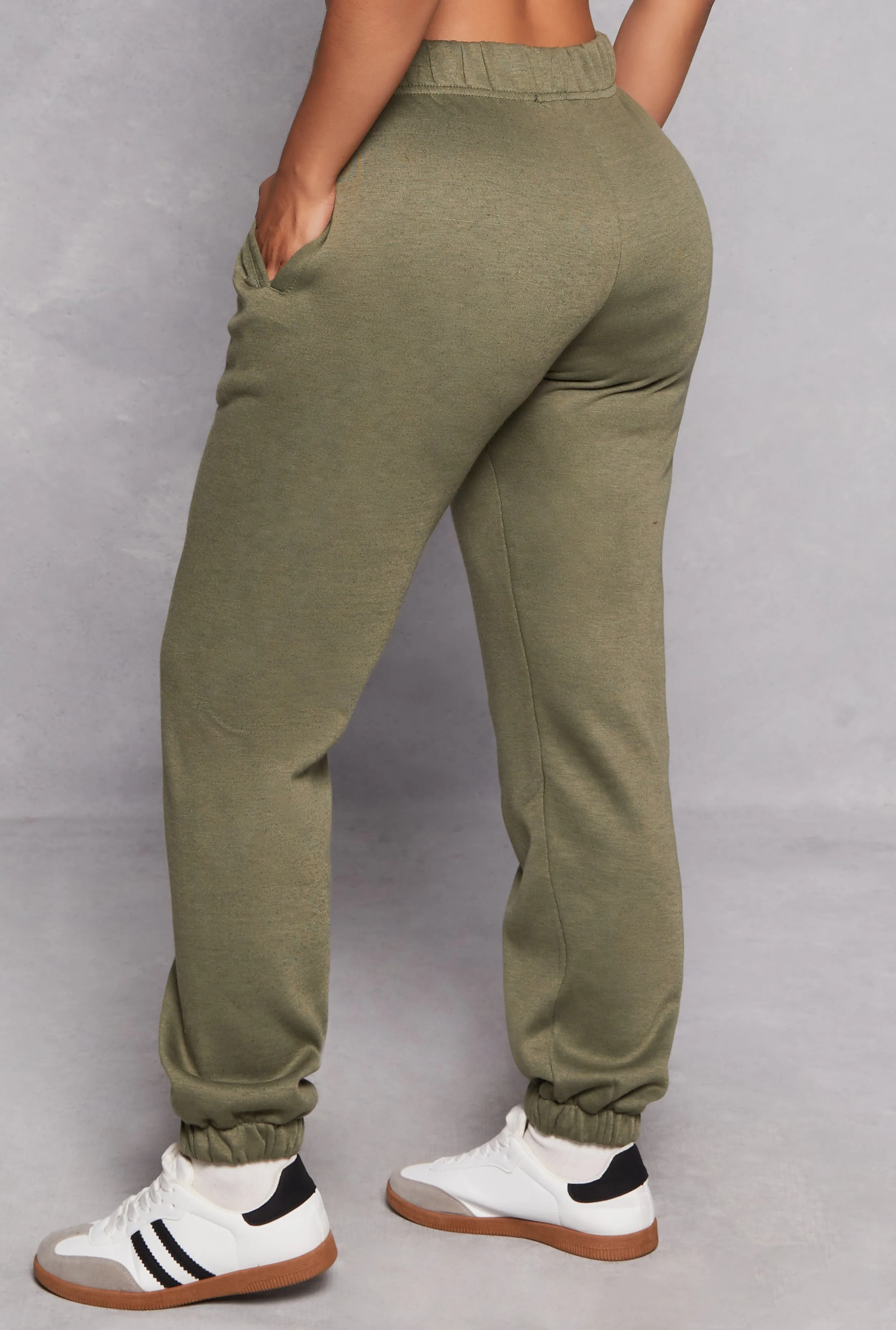 Basic Fleece High Waisted Joggers sold by Rainbow product image thumbnail 3