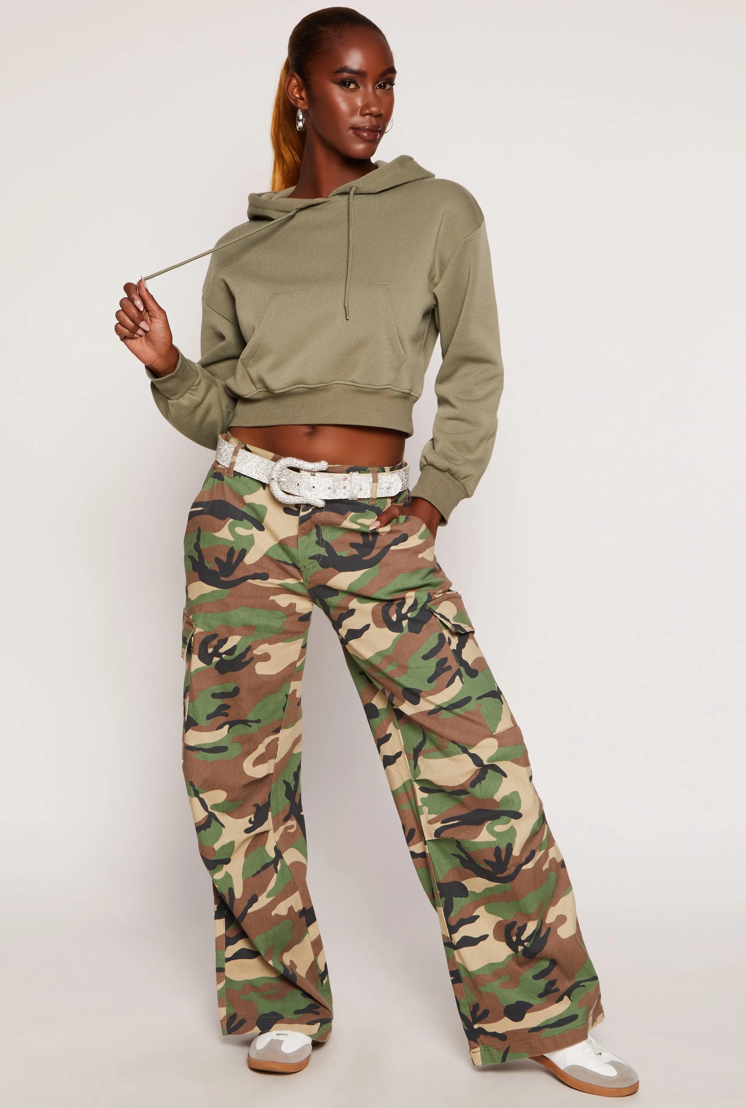 Pullover Cropped Hoodie sold by Rainbow product image thumbnail 2