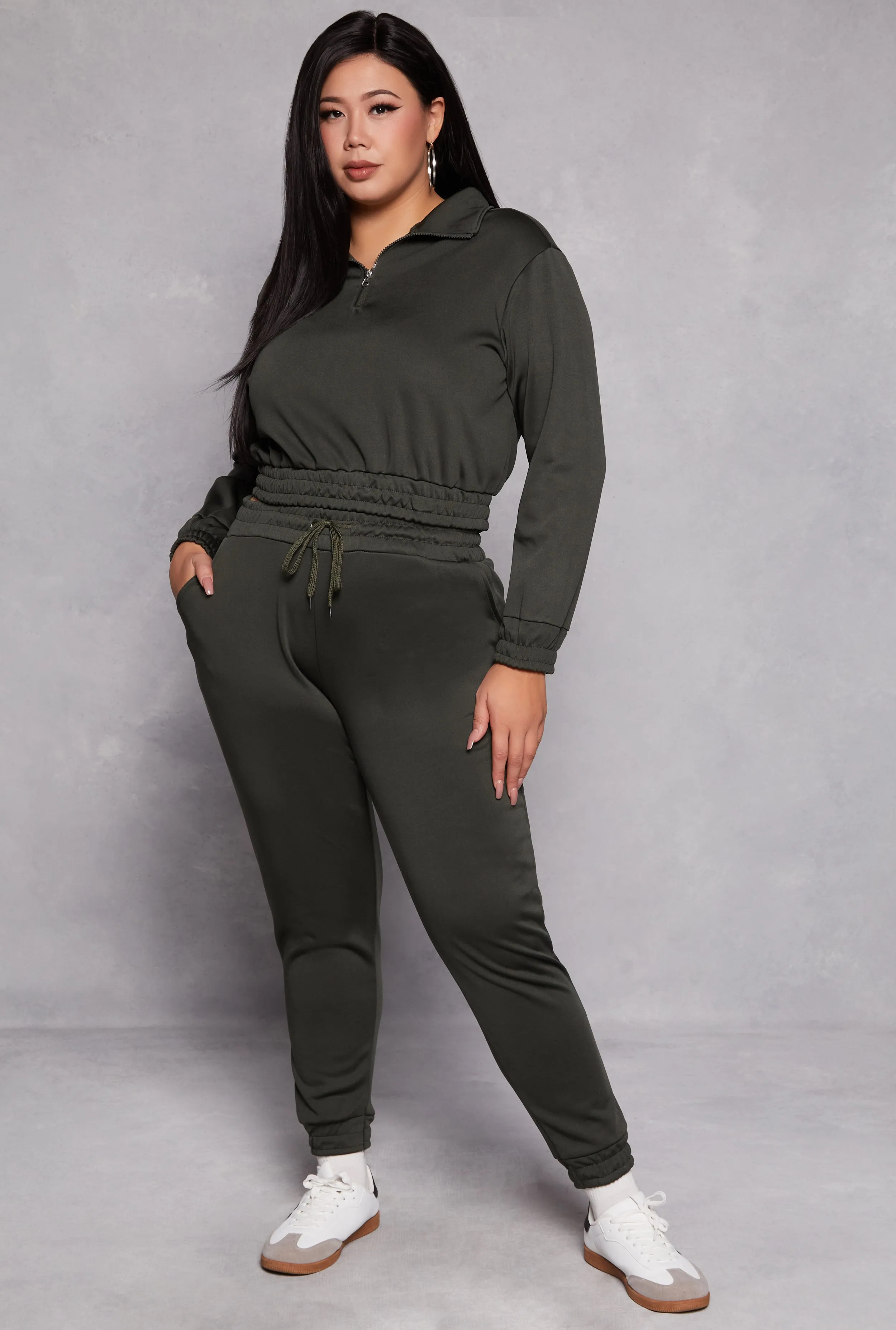 Plus Size Half Zip Sweatshirt sold by Rainbow product image thumbnail 2