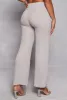 Ribbed Knit High Waist Wide Leg Pants sold by Rainbow