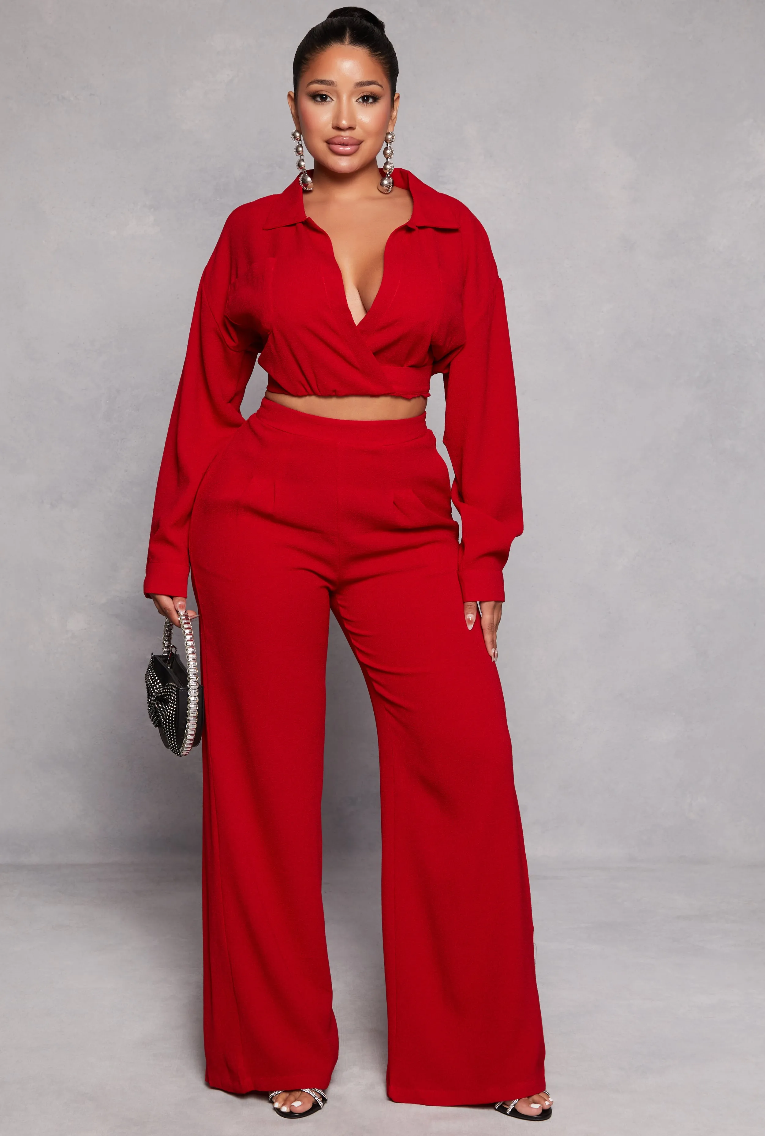 Twist Front Cropped Shirt sold by Rainbow product image thumbnail 2