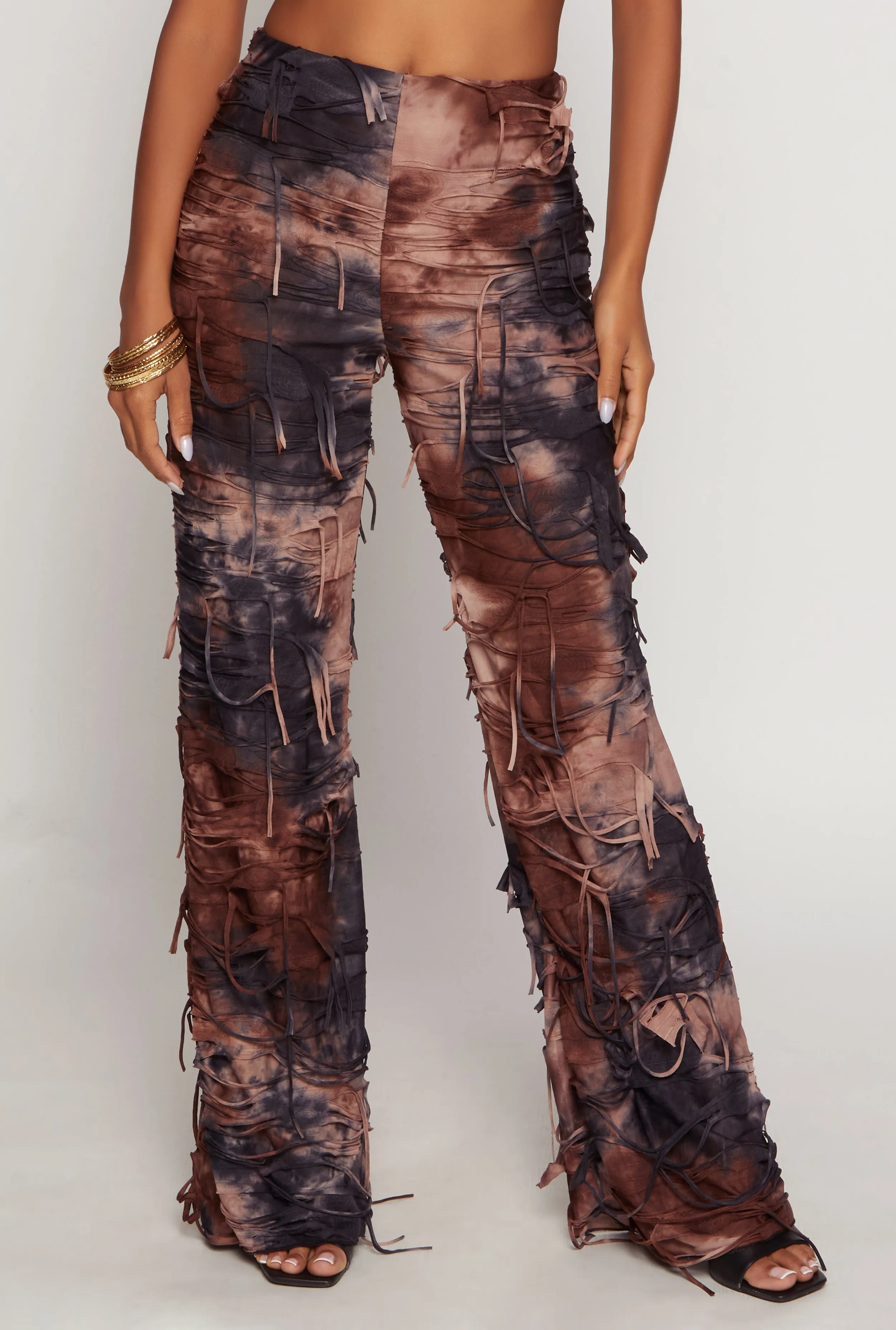 Tie Dye Distressed Pants sold by Rainbow product image thumbnail 2