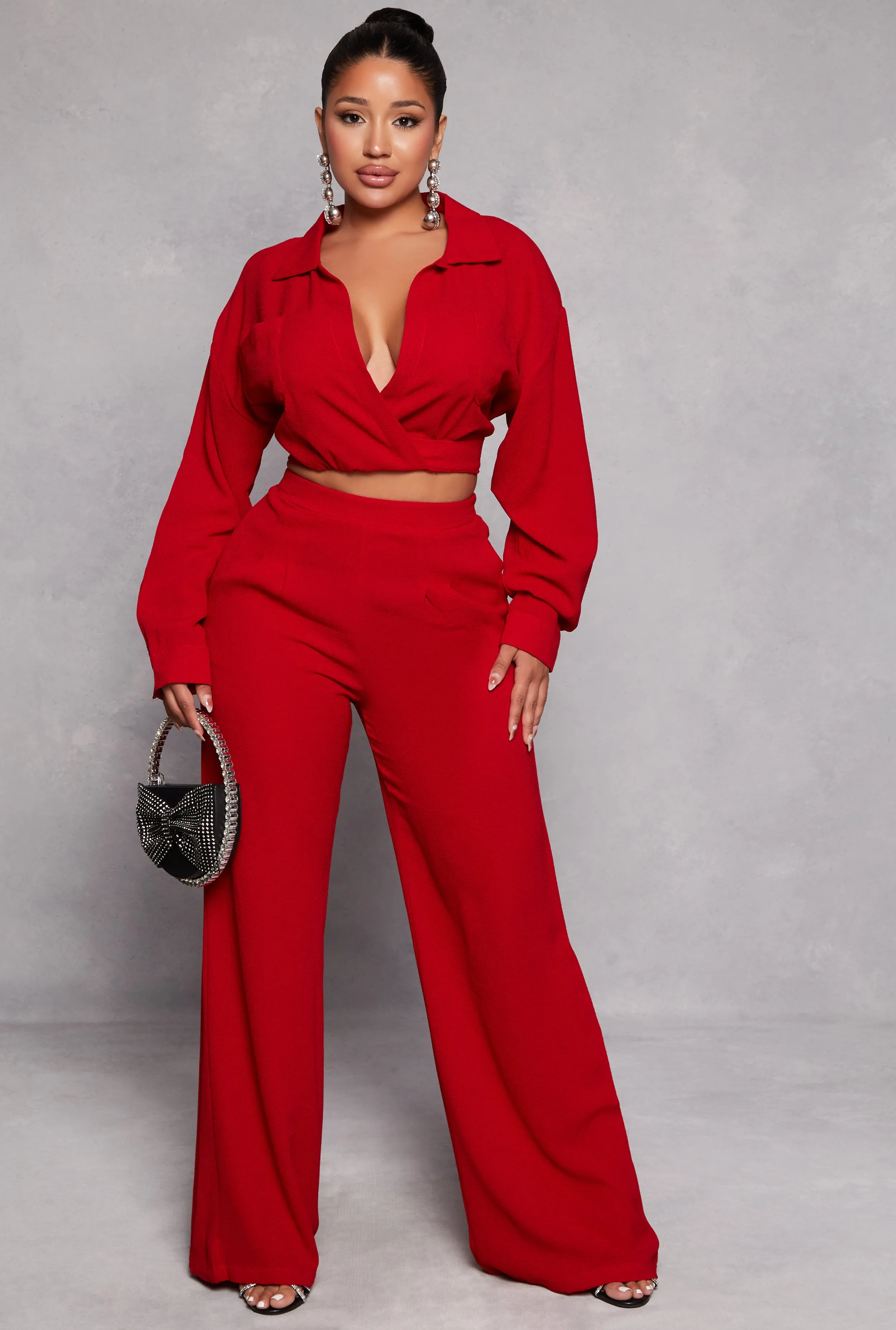 Wide Leg High Waist Dress Pants sold by Rainbow