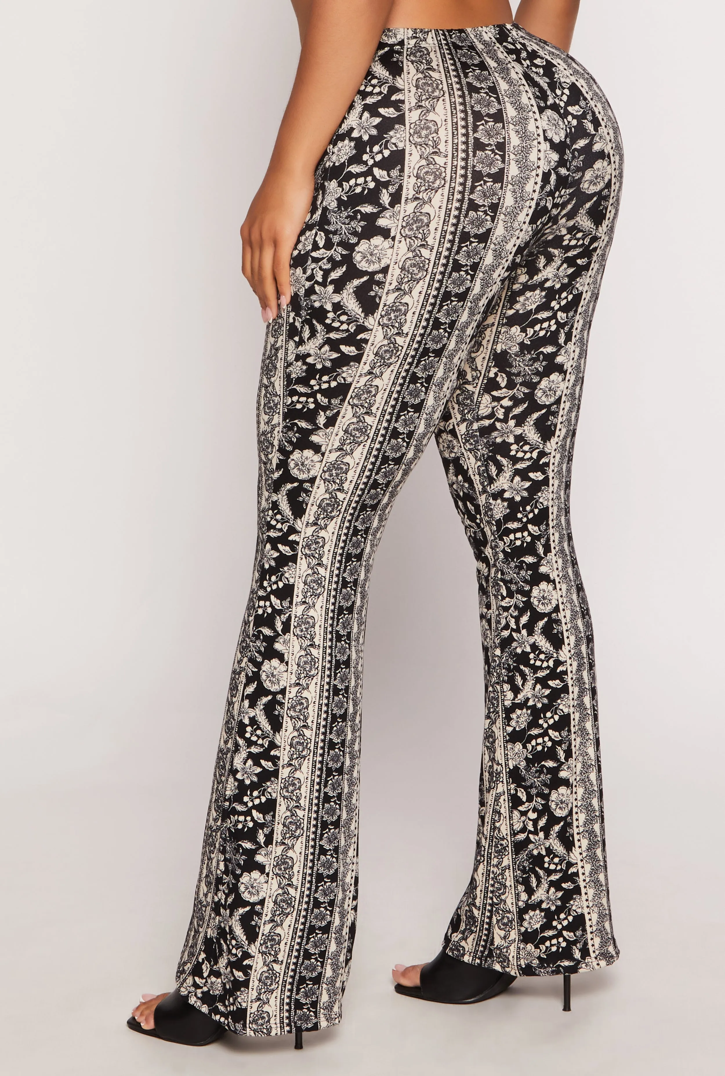 Paisley Border Print High Waisted Flare Pants sold by Rainbow product image thumbnail 3