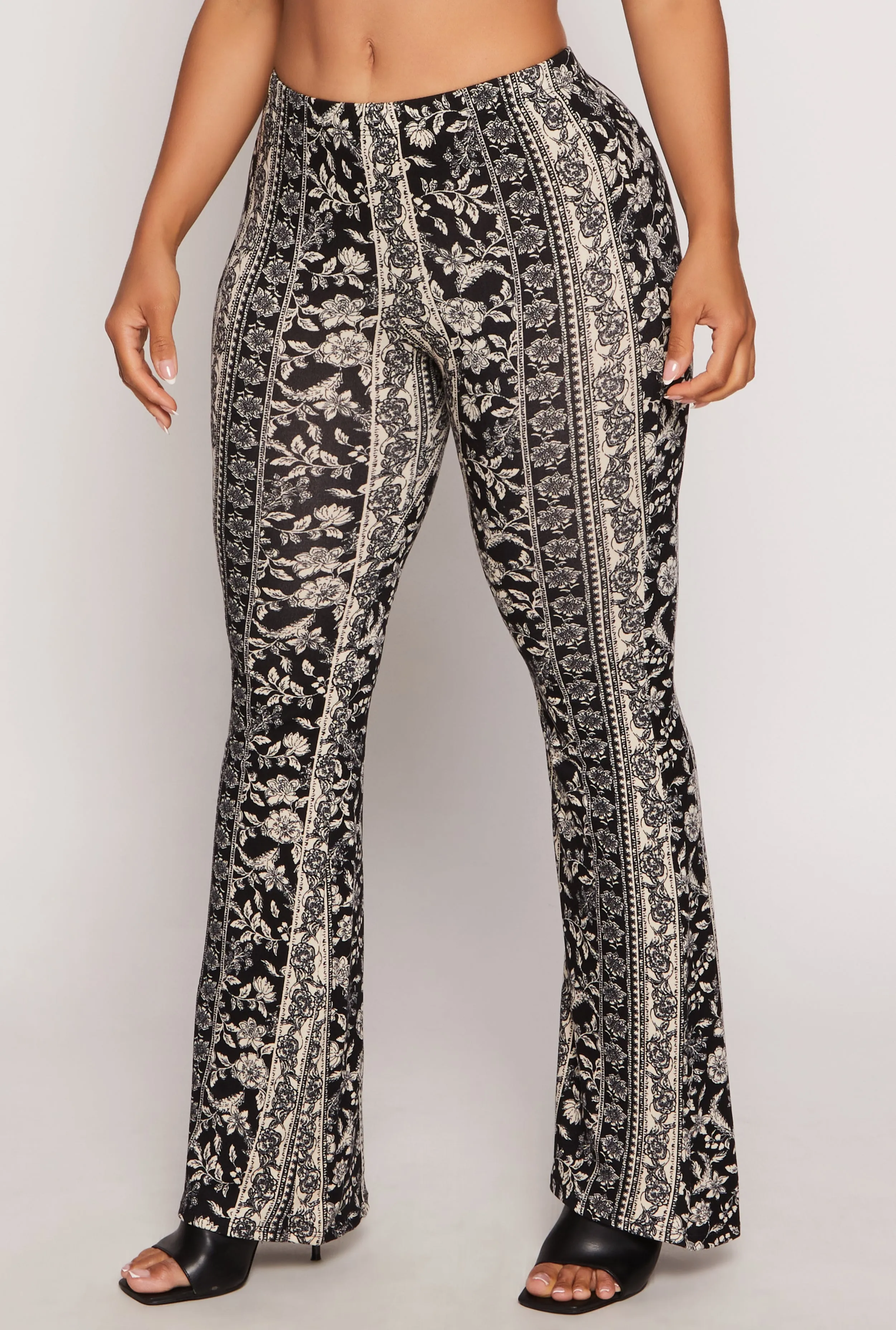 Paisley Border Print High Waisted Flare Pants sold by Rainbow product image thumbnail 2