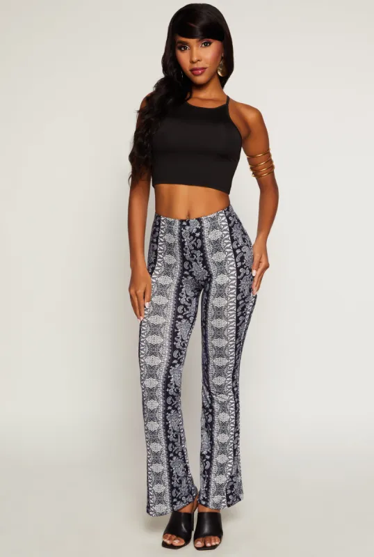 Boho Border Print Flared Pants sold by Rainbow