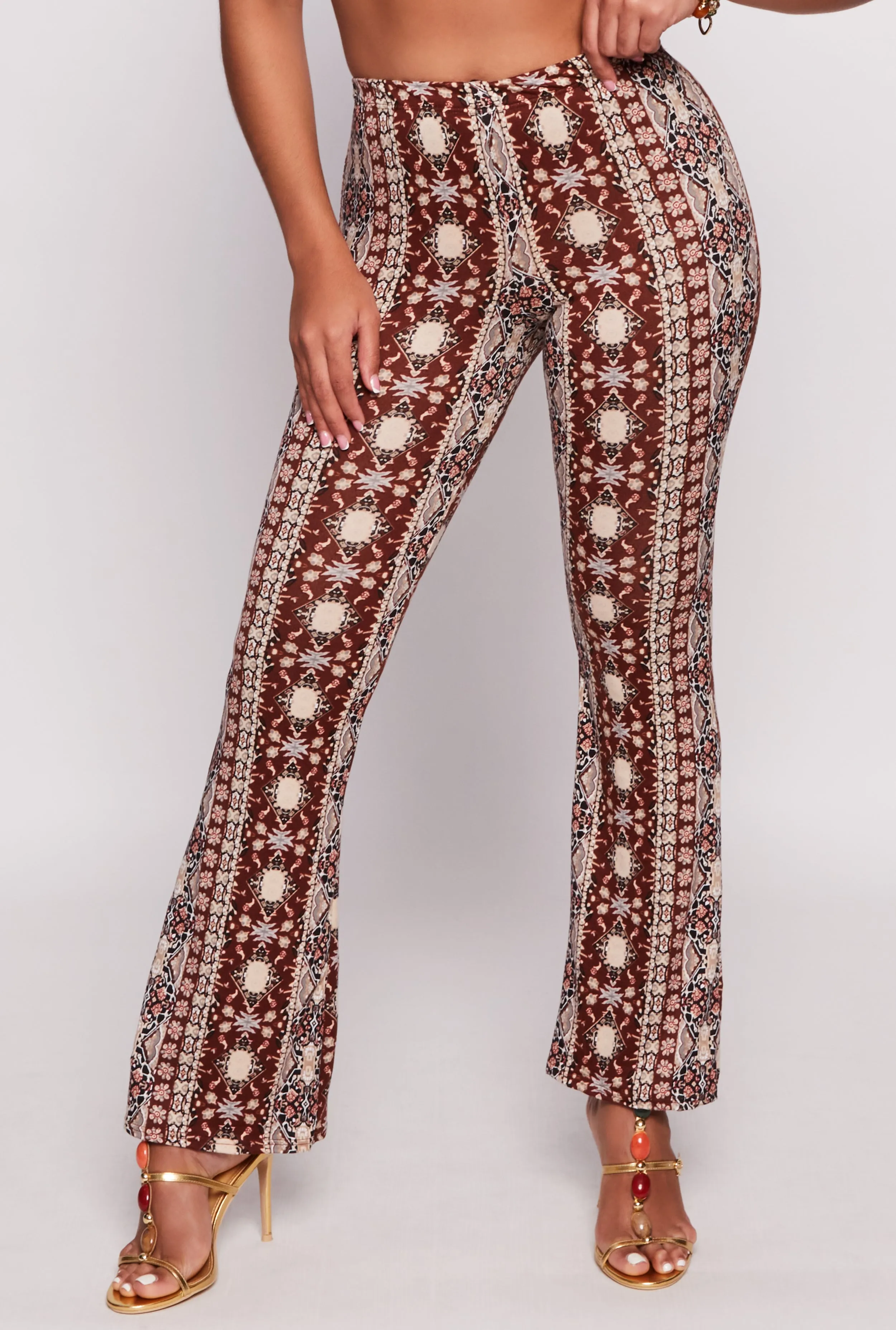 Boho Border Print Flared Pants sold by Rainbow product image thumbnail 2