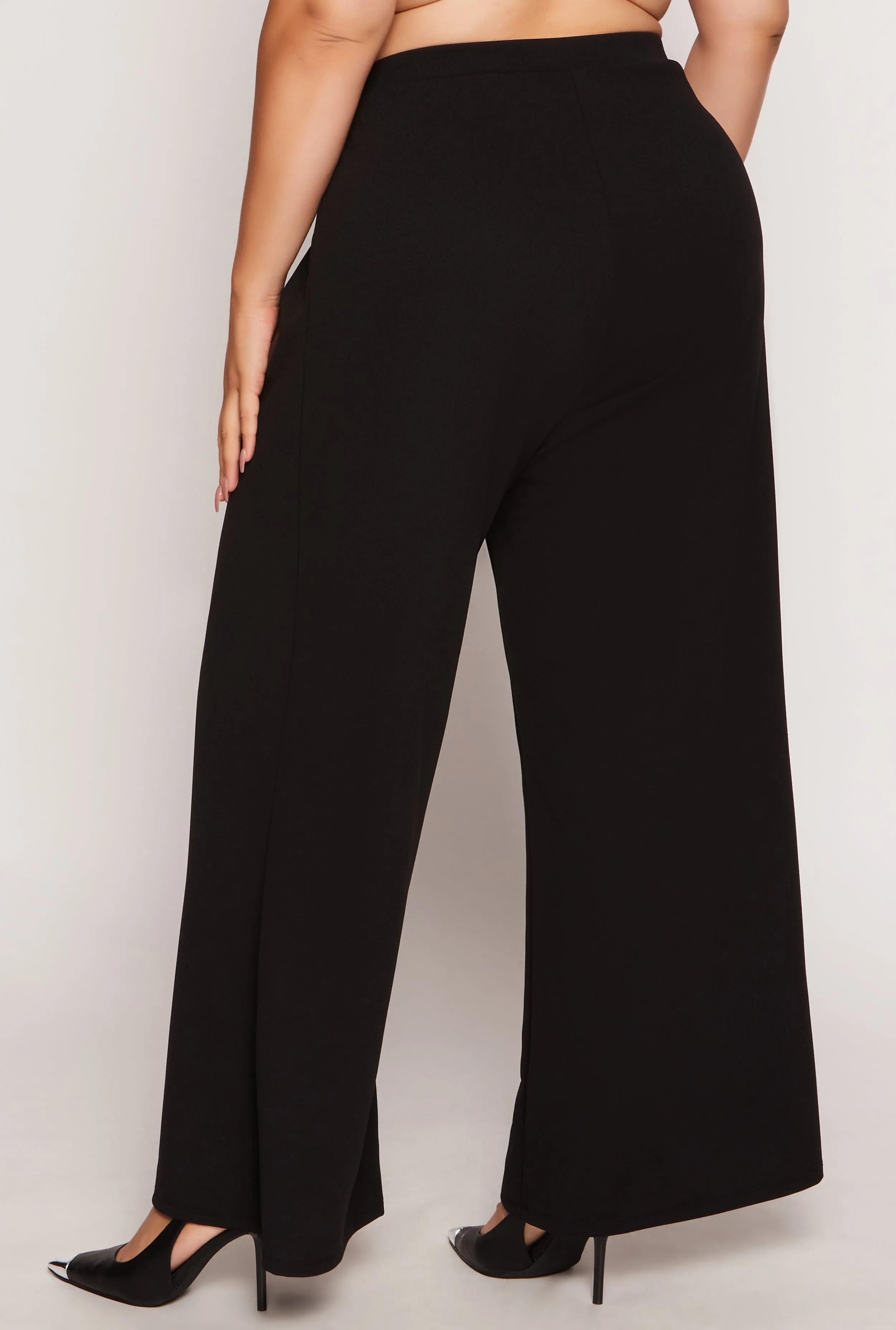 Plus Size High Waist Wide Leg Dress Pants sold by Rainbow product image thumbnail 3