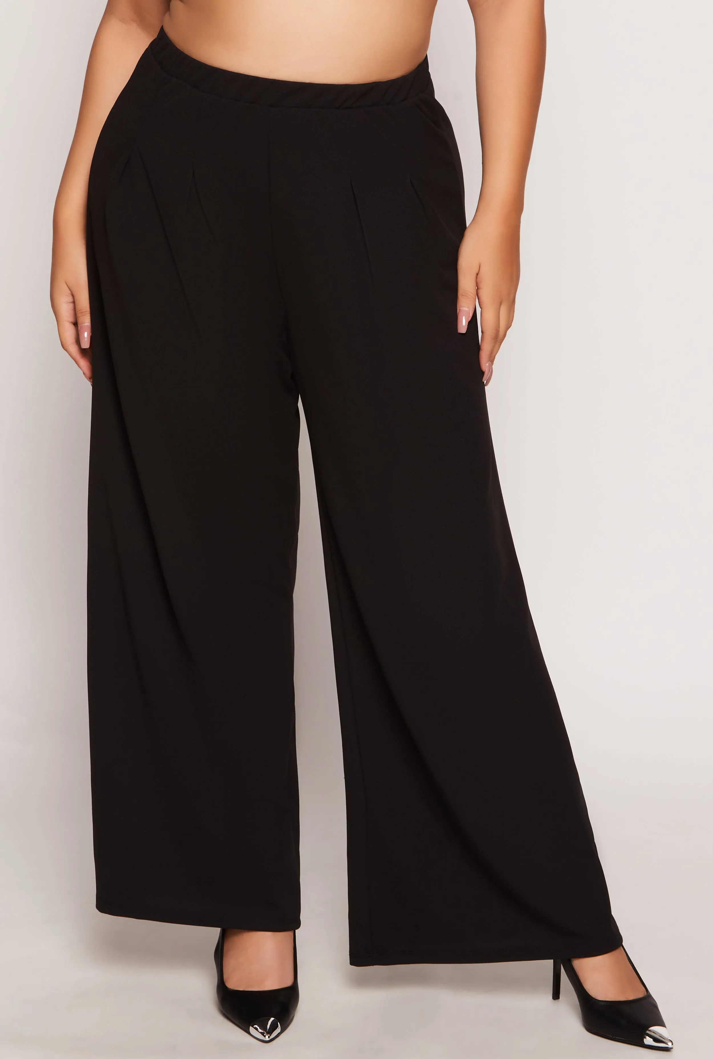 Plus Size High Waist Wide Leg Dress Pants sold by Rainbow product image thumbnail 2