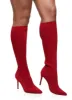 Pointed Toe Tall Sock Boots sold by Rainbow