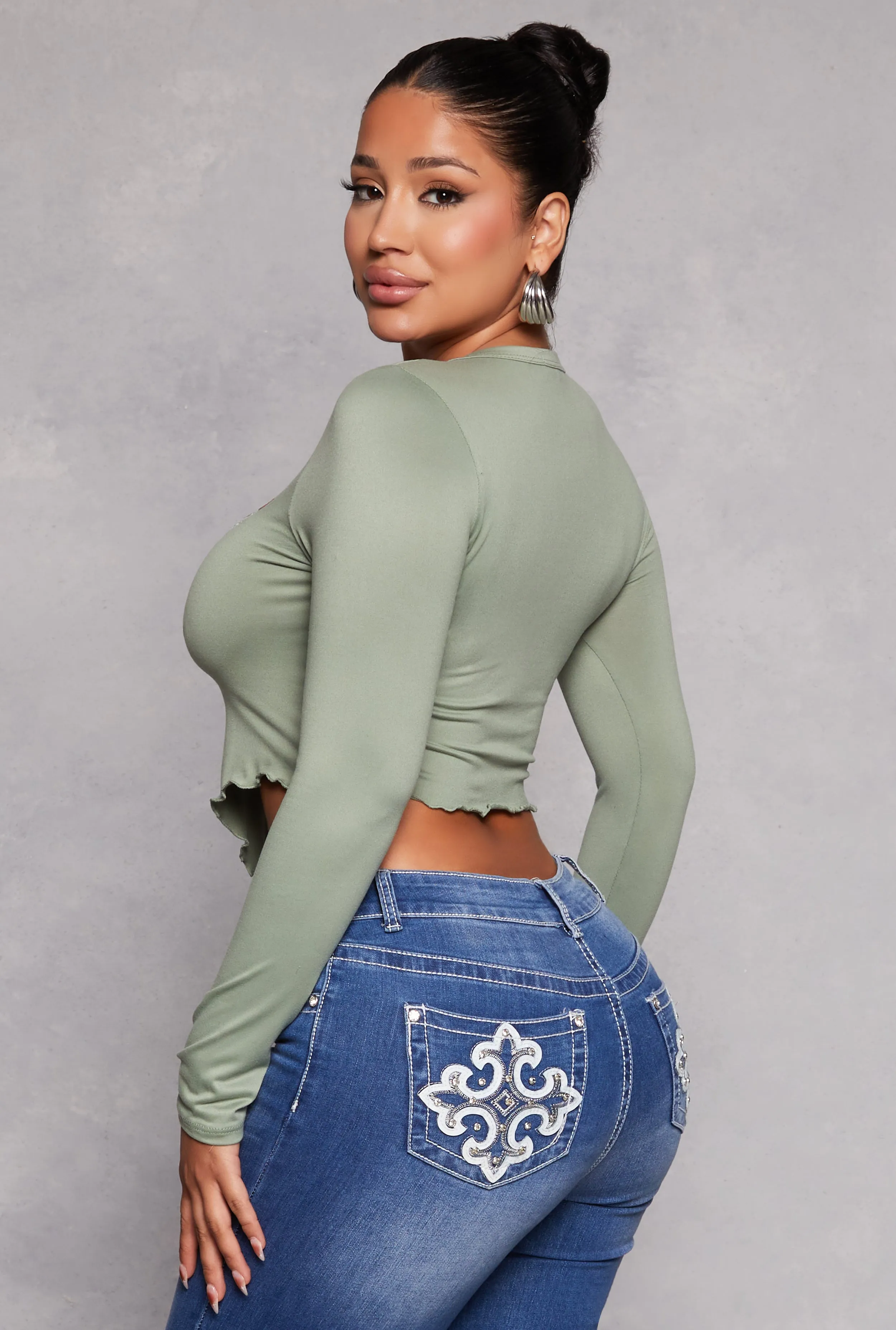 Rock and Roll Eagle Graphic Crop Top sold by Rainbow product image thumbnail 3