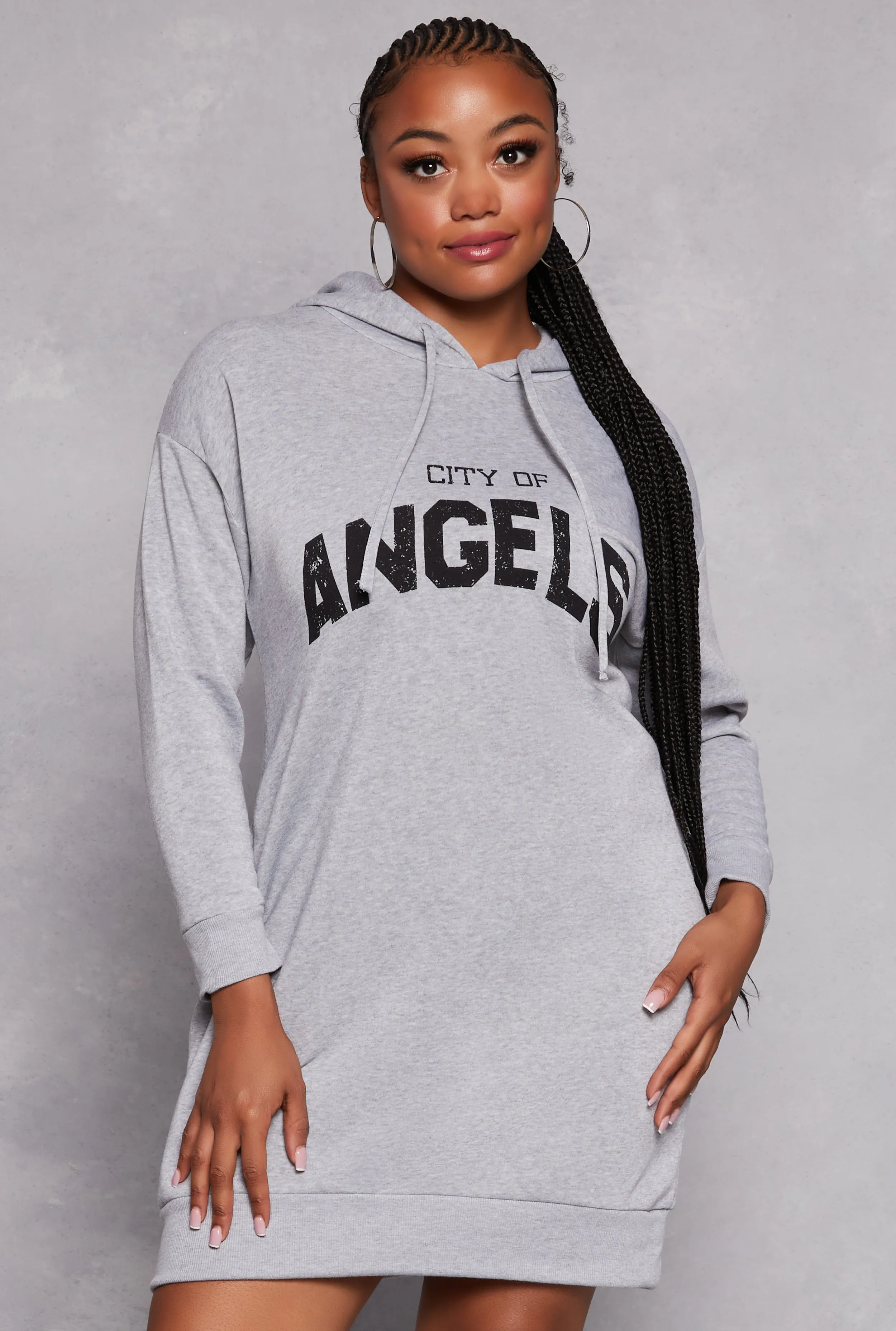 Plus Size City of Angels Hoodie Dress sold by Rainbow