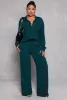Crepe Knit High Waist Wide Leg Pants sold by Rainbow