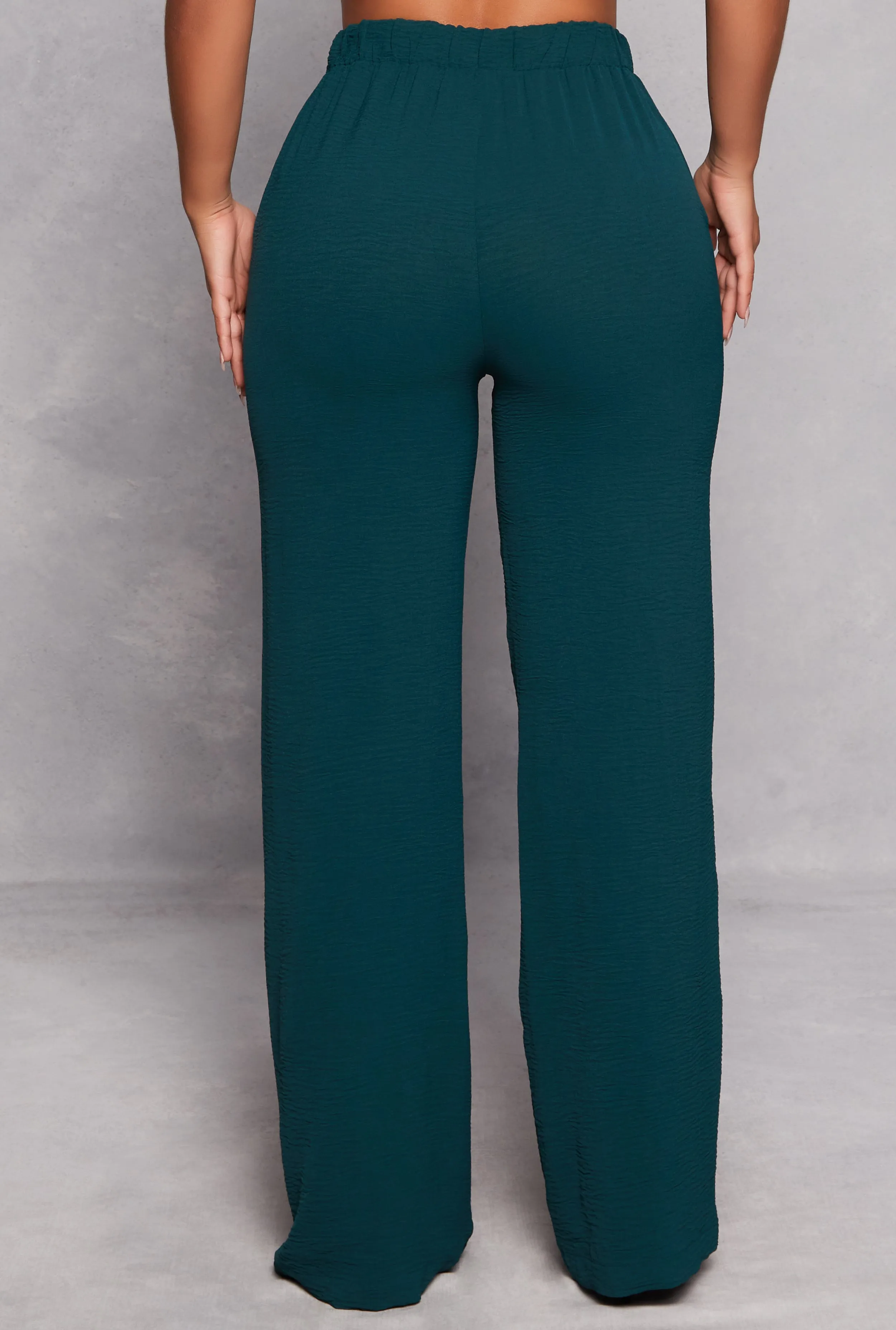 Crepe Knit High Waist Wide Leg Pants sold by Rainbow product image thumbnail 3