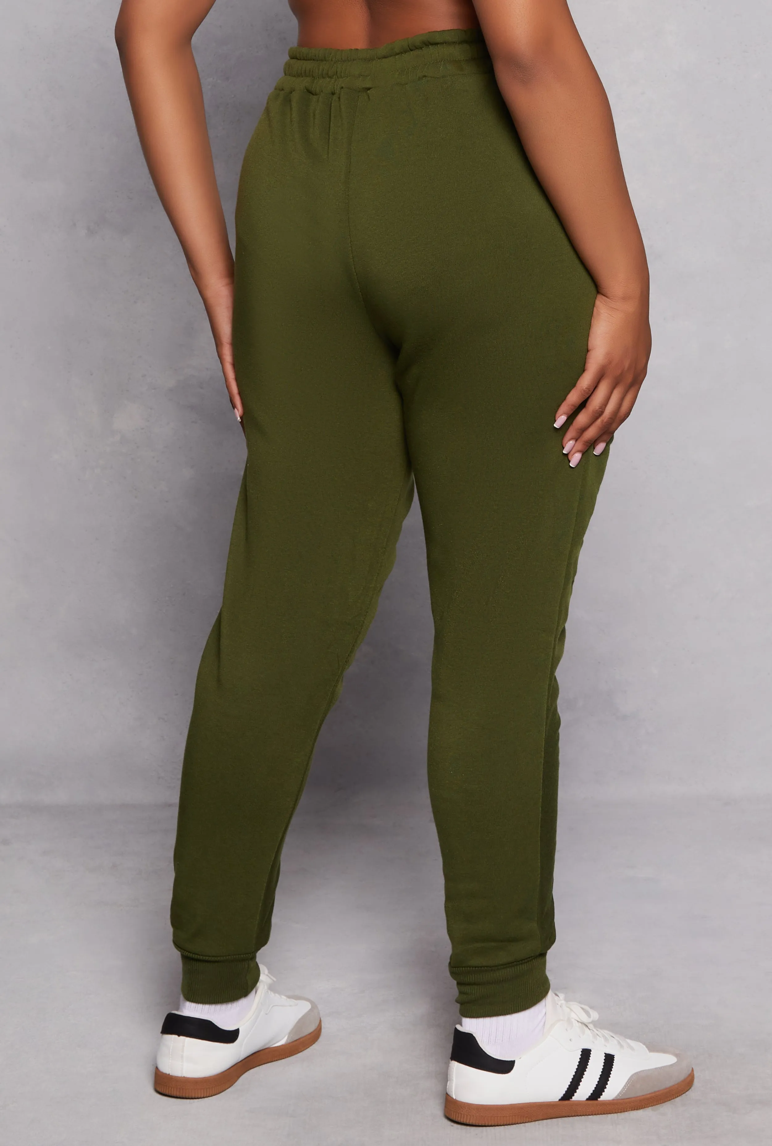 Plus Size Fleece Ruched Drawstring Joggers sold by Rainbow product image thumbnail 3