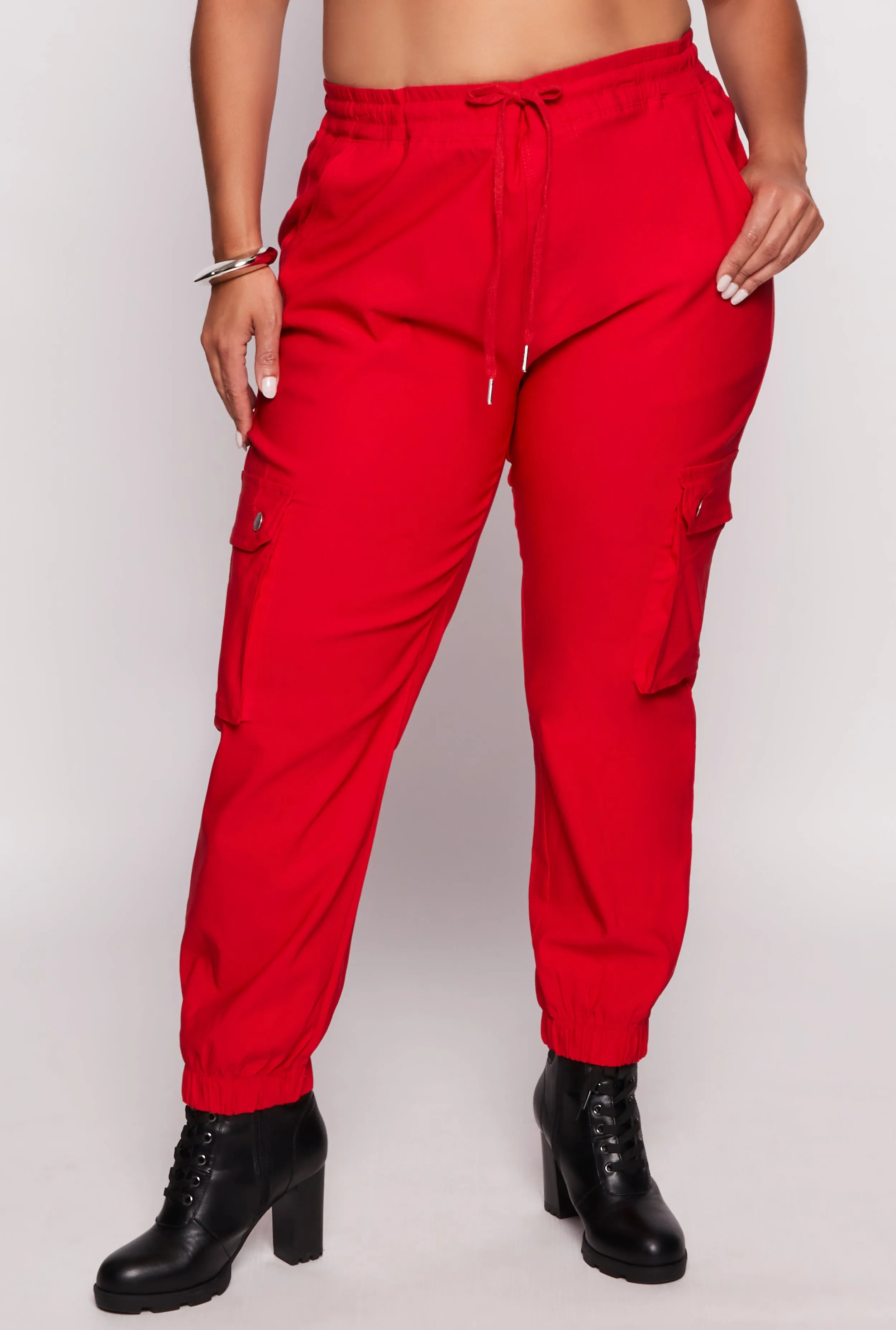Plus Size Twill Cargo Joggers sold by Rainbow product image thumbnail 2