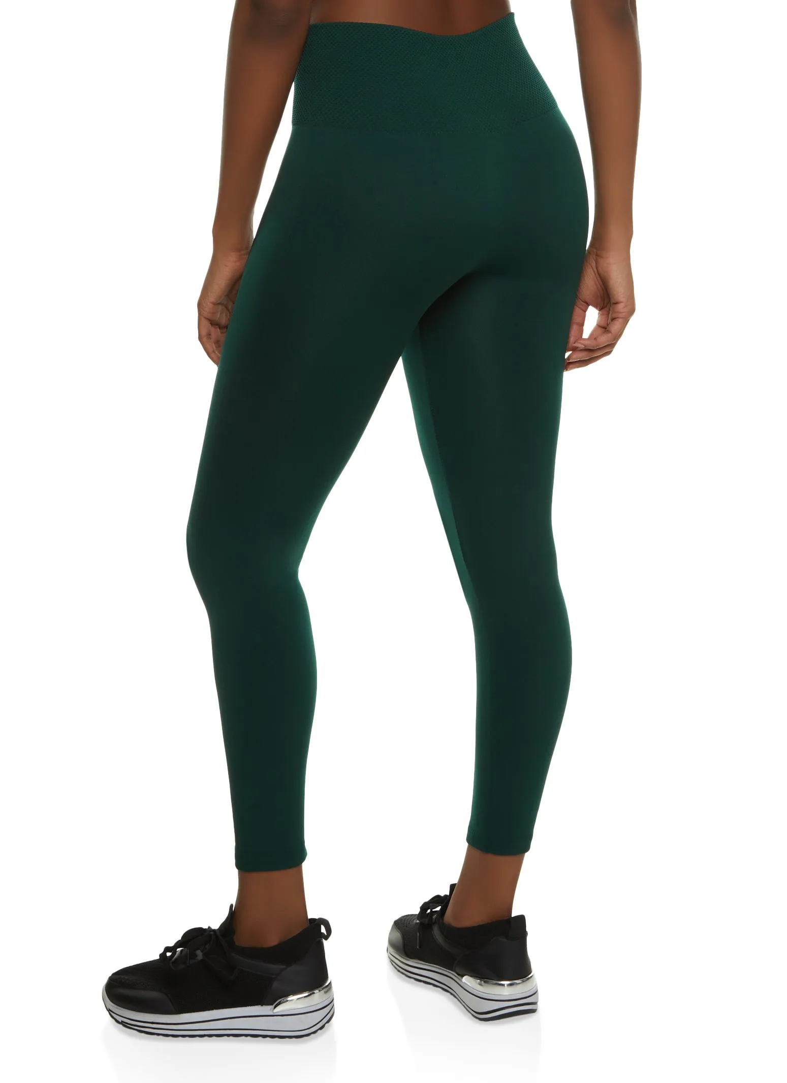 Waffle Knit Waistband Fleece Leggings sold by Rainbow product image thumbnail 2