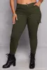 Plus Size Hyper Stretch Cargo Pocket Skinny Leg Pants sold by Rainbow