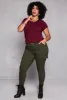 Plus Size Hyper Stretch Cargo Pocket Skinny Leg Pants sold by Rainbow