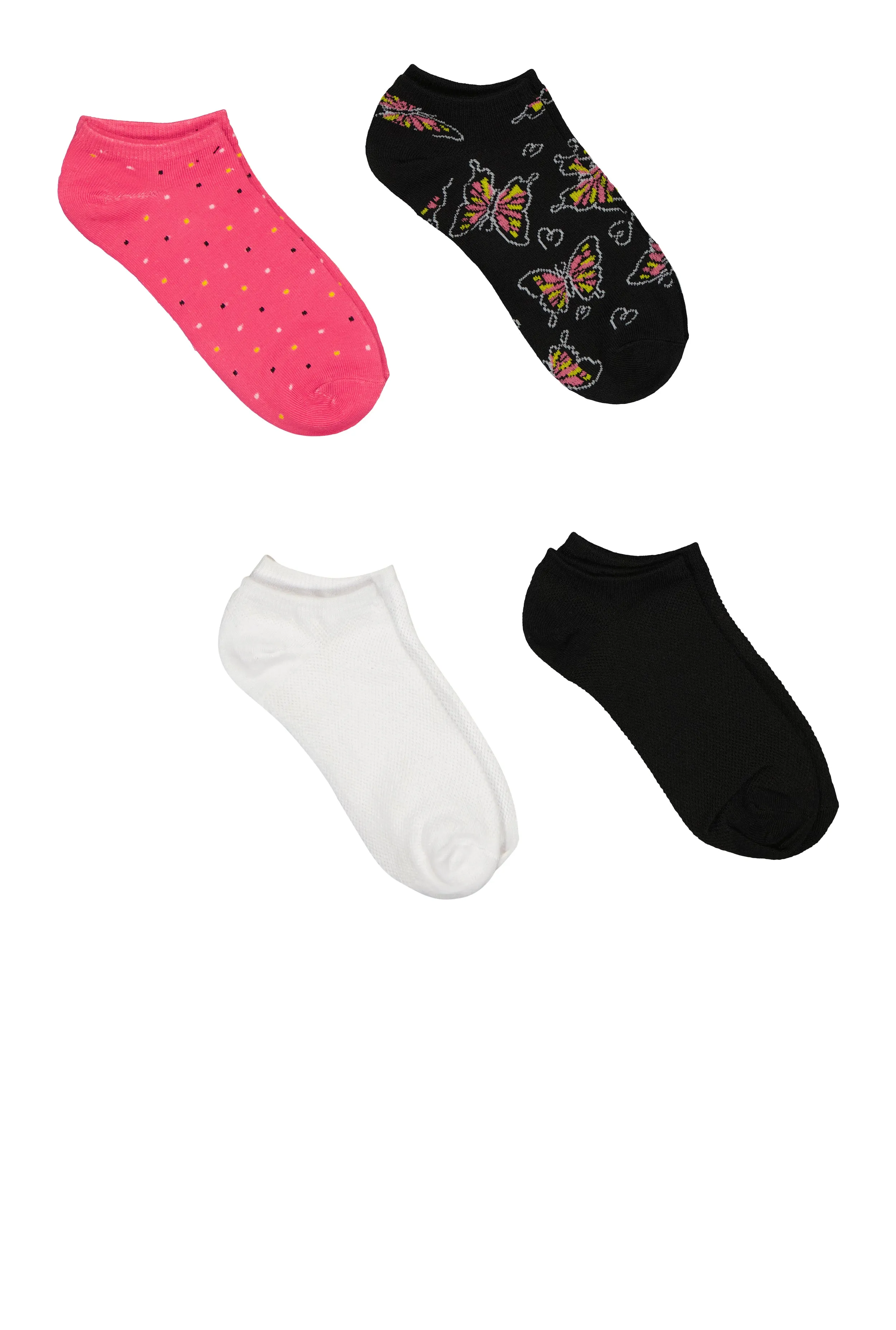 Butterfly Patterned Socks 4 Pack Size 9-11 sold by Rainbow product image thumbnail 2