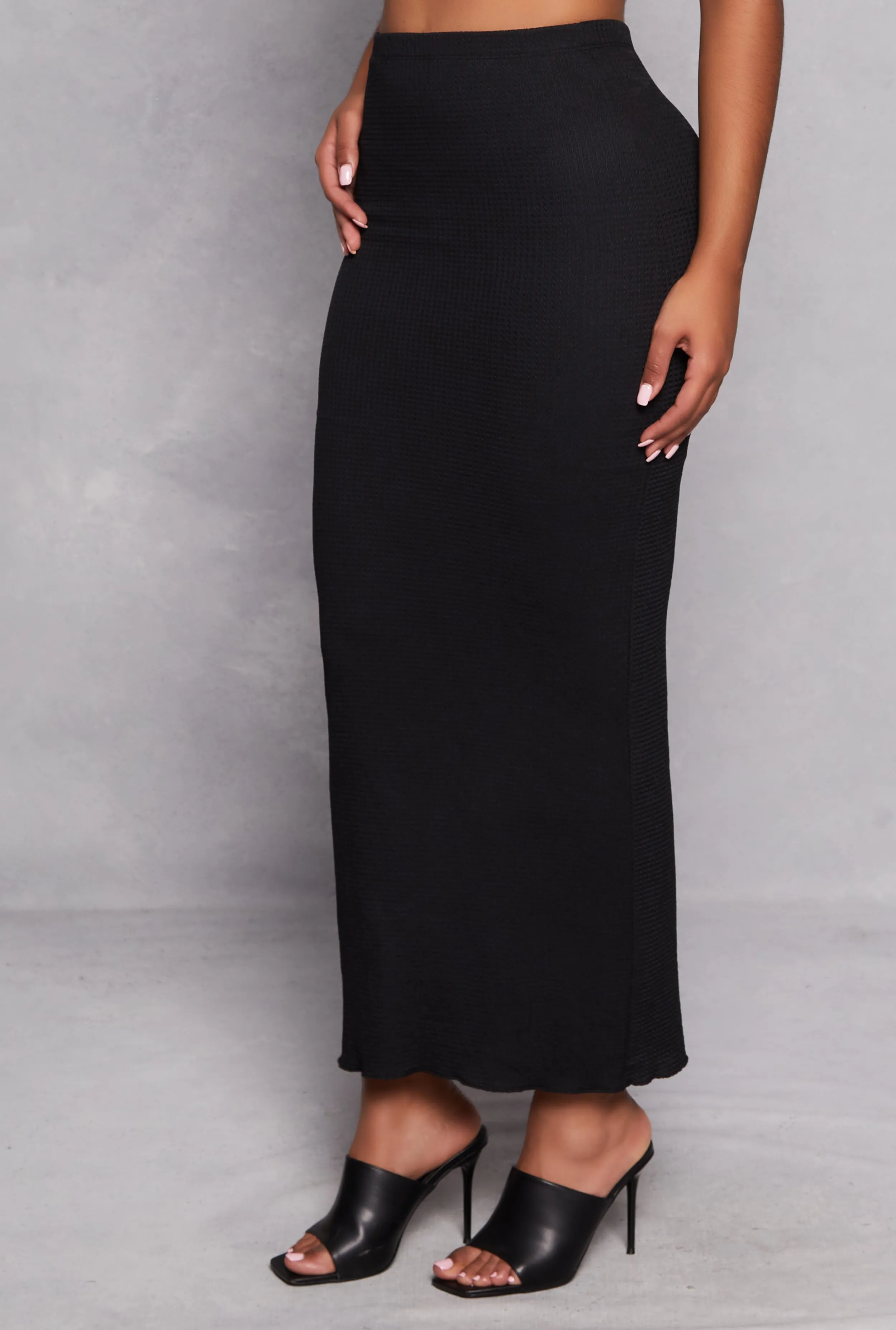 Almost Famous Textured Knit Maxi Pencil Skirt sold by Rainbow product image thumbnail 2